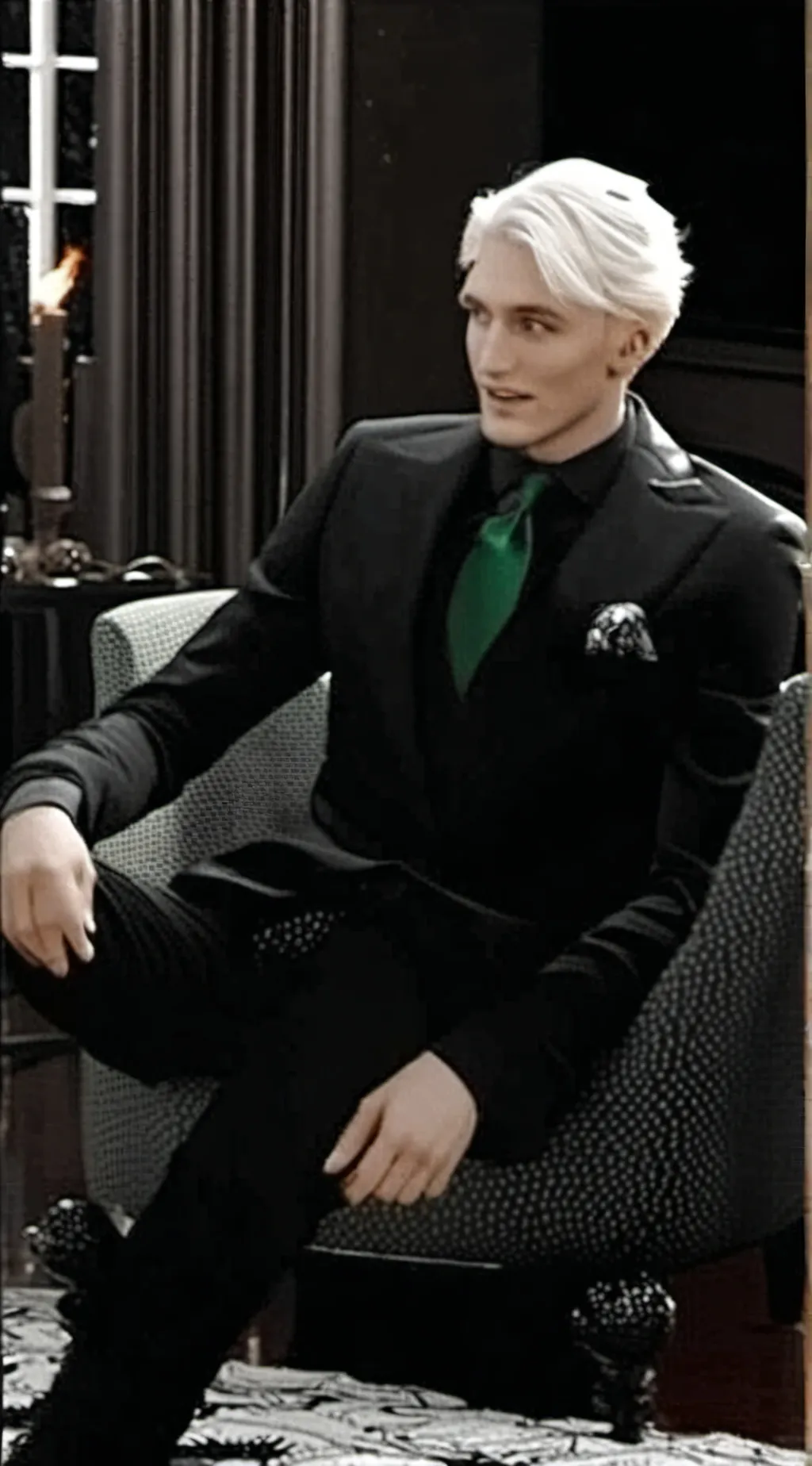 ai character: draco malfoy  background