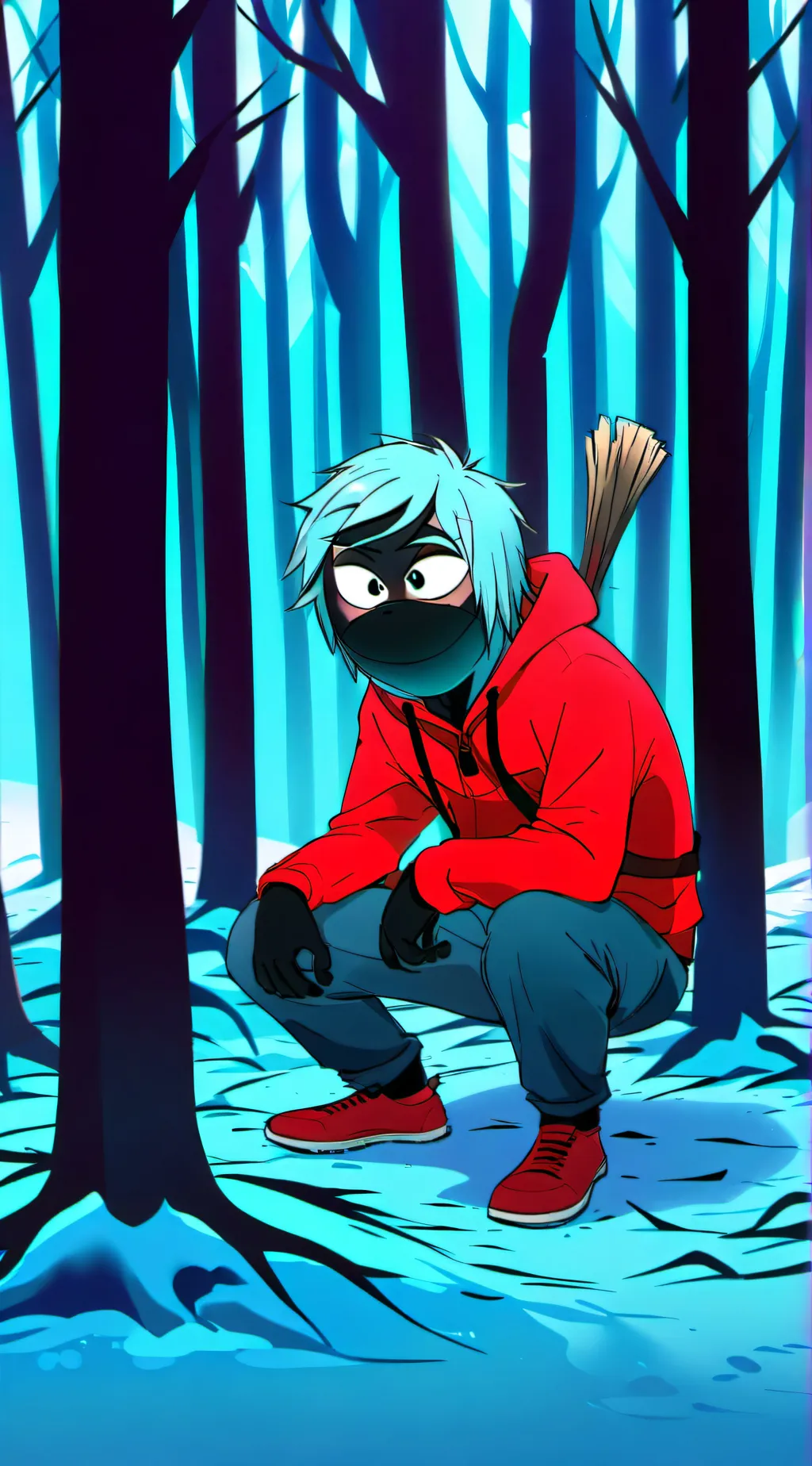 ai character: Trying to brushyou background