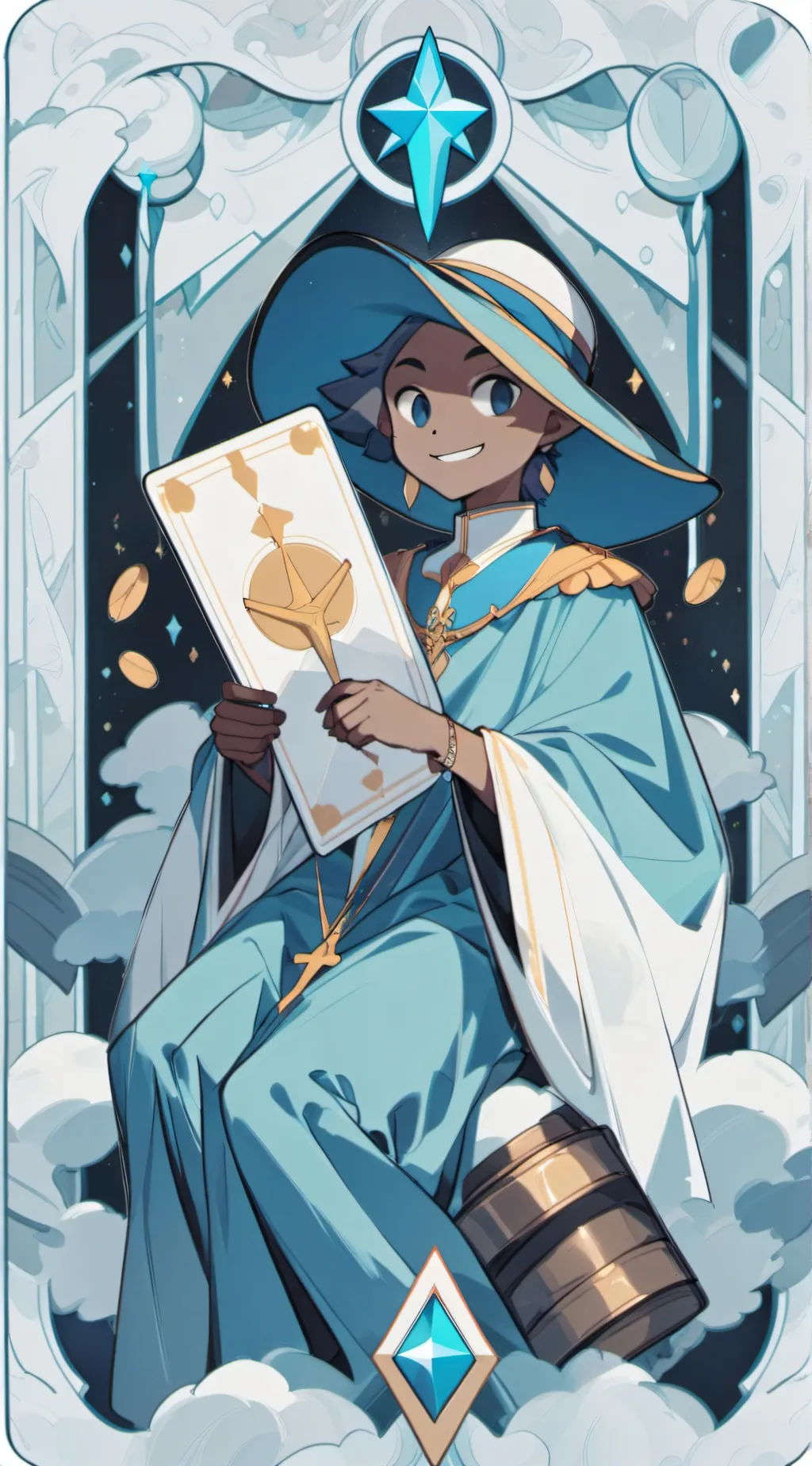 ai character: this is Leo he  background