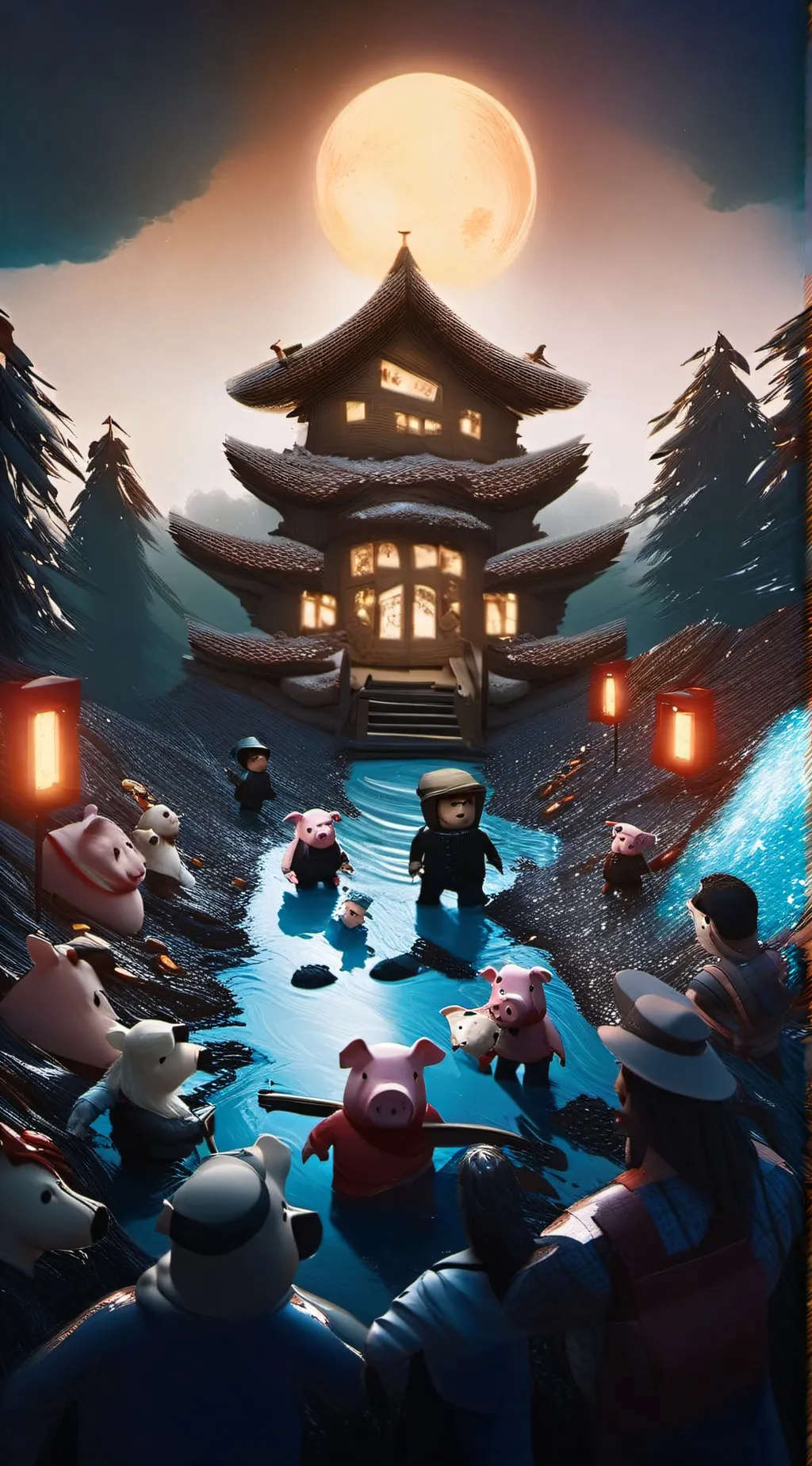 ai character: Piggy AU background