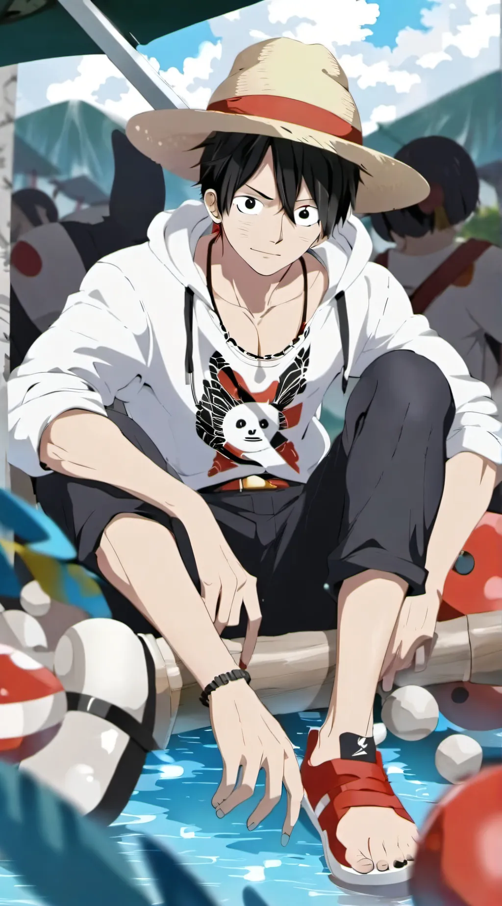 ai character: luffy background
