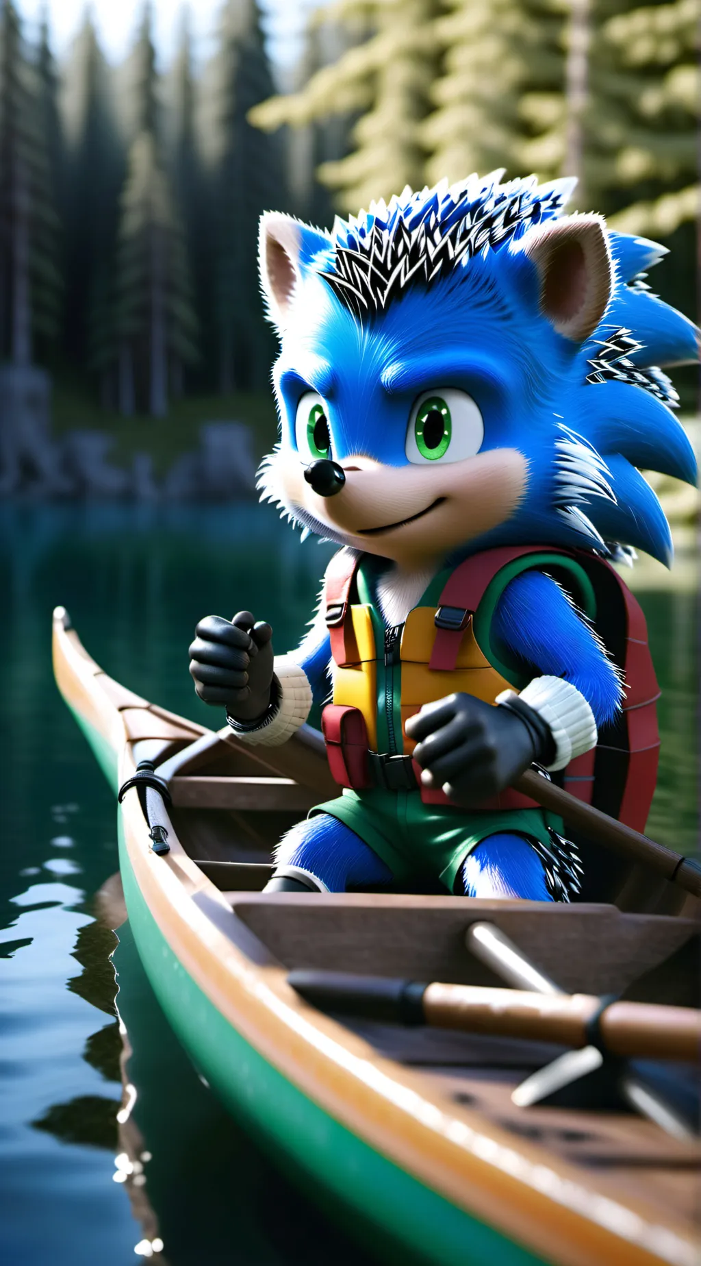 ai character: Sonic Movie background