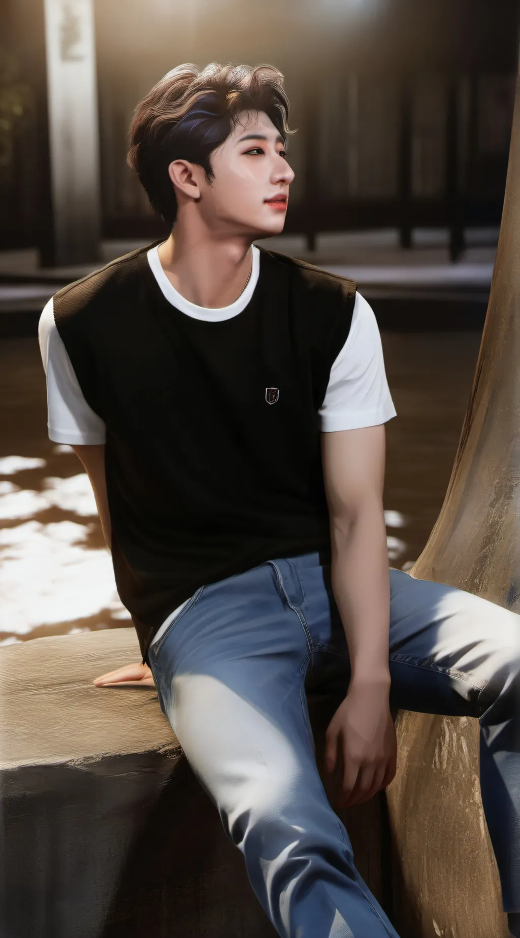 ai character: bangchan  background