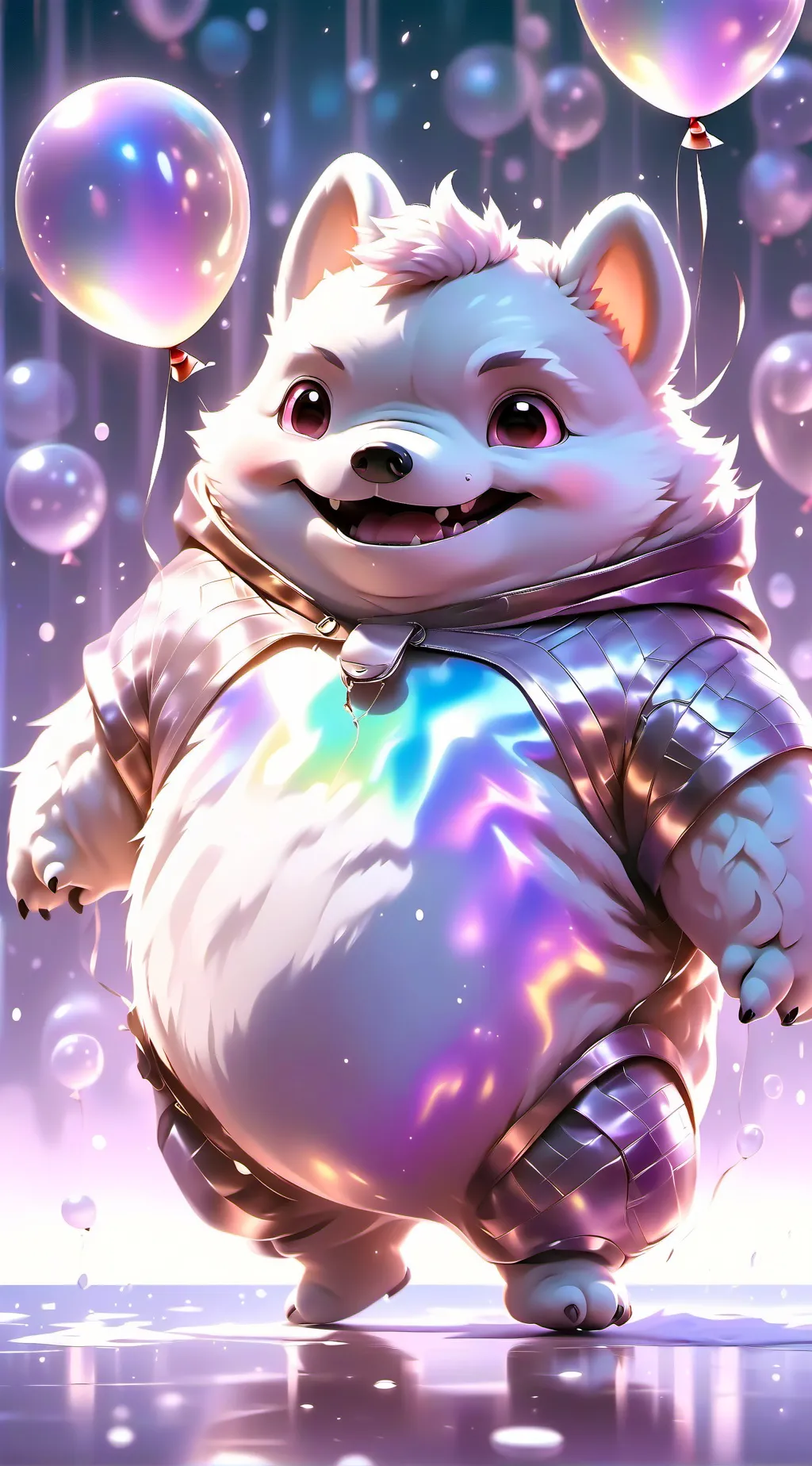 ai character: bubble background