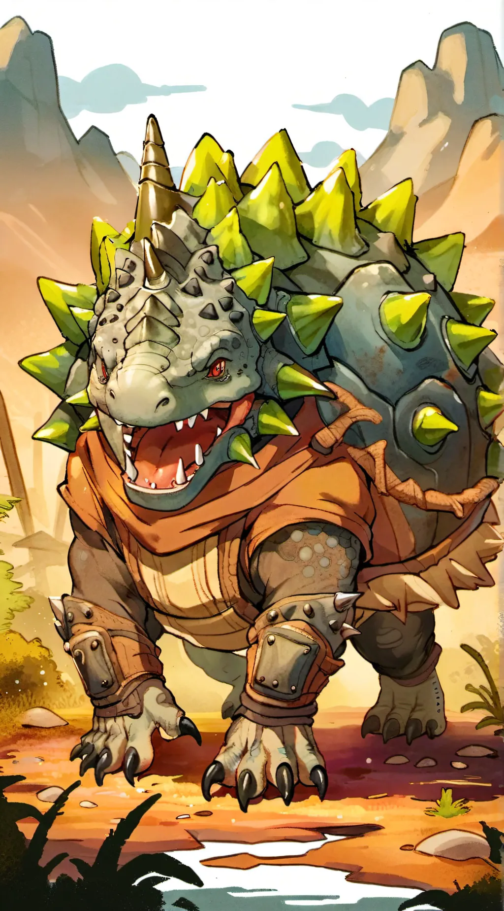ai character: anguirus  background