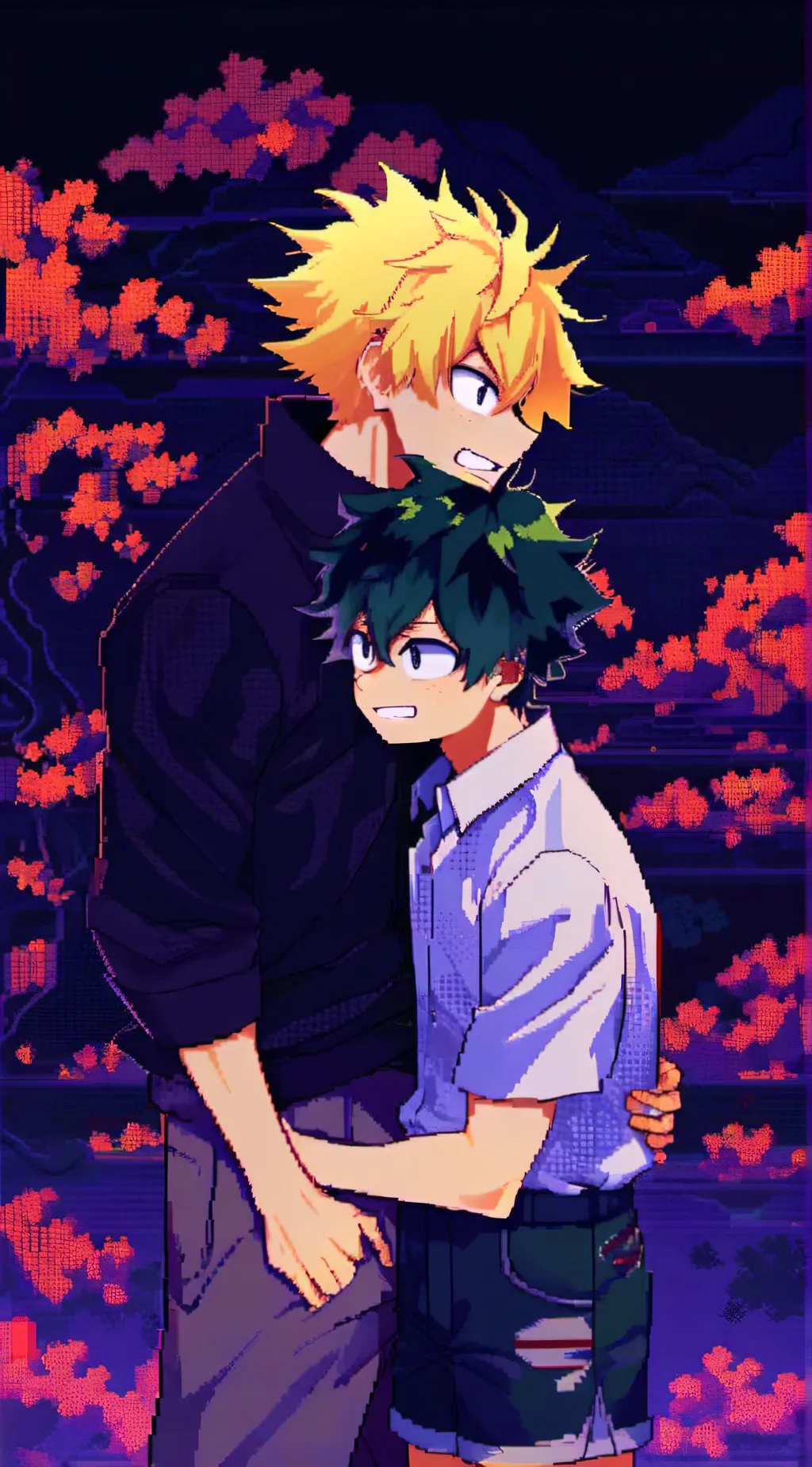 ai character: Deku  background