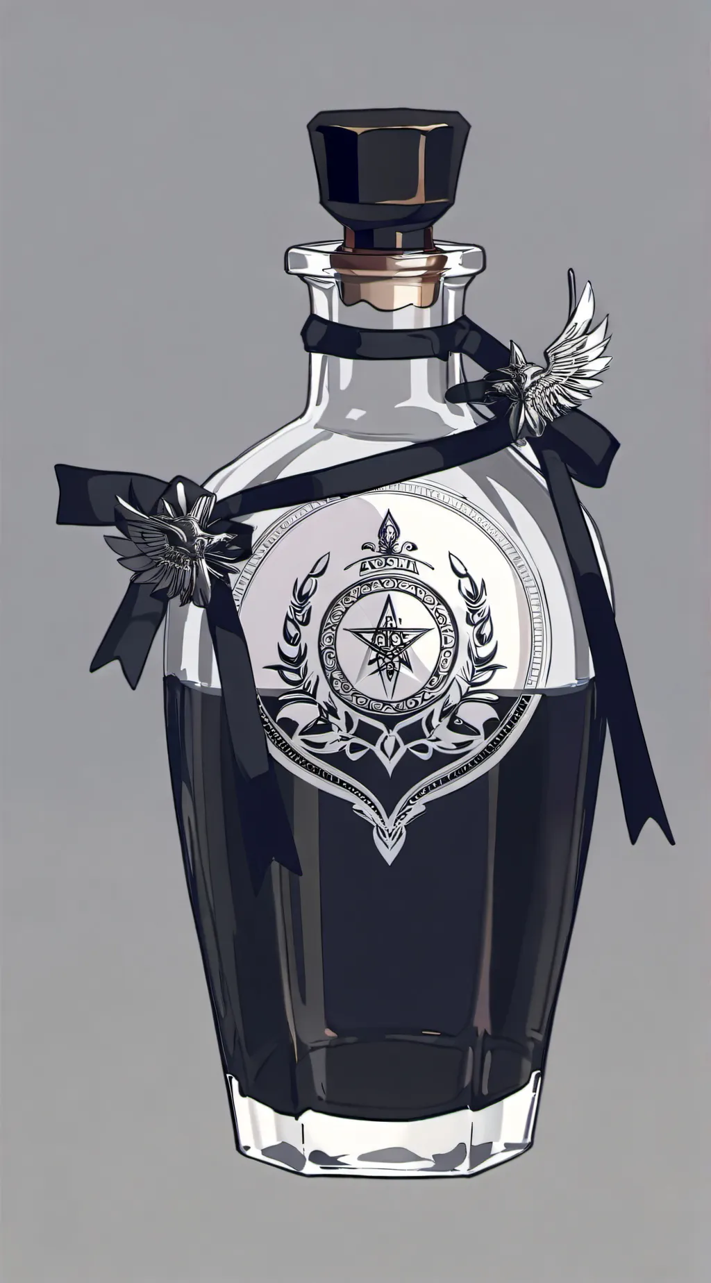 ai character: potion bottle background