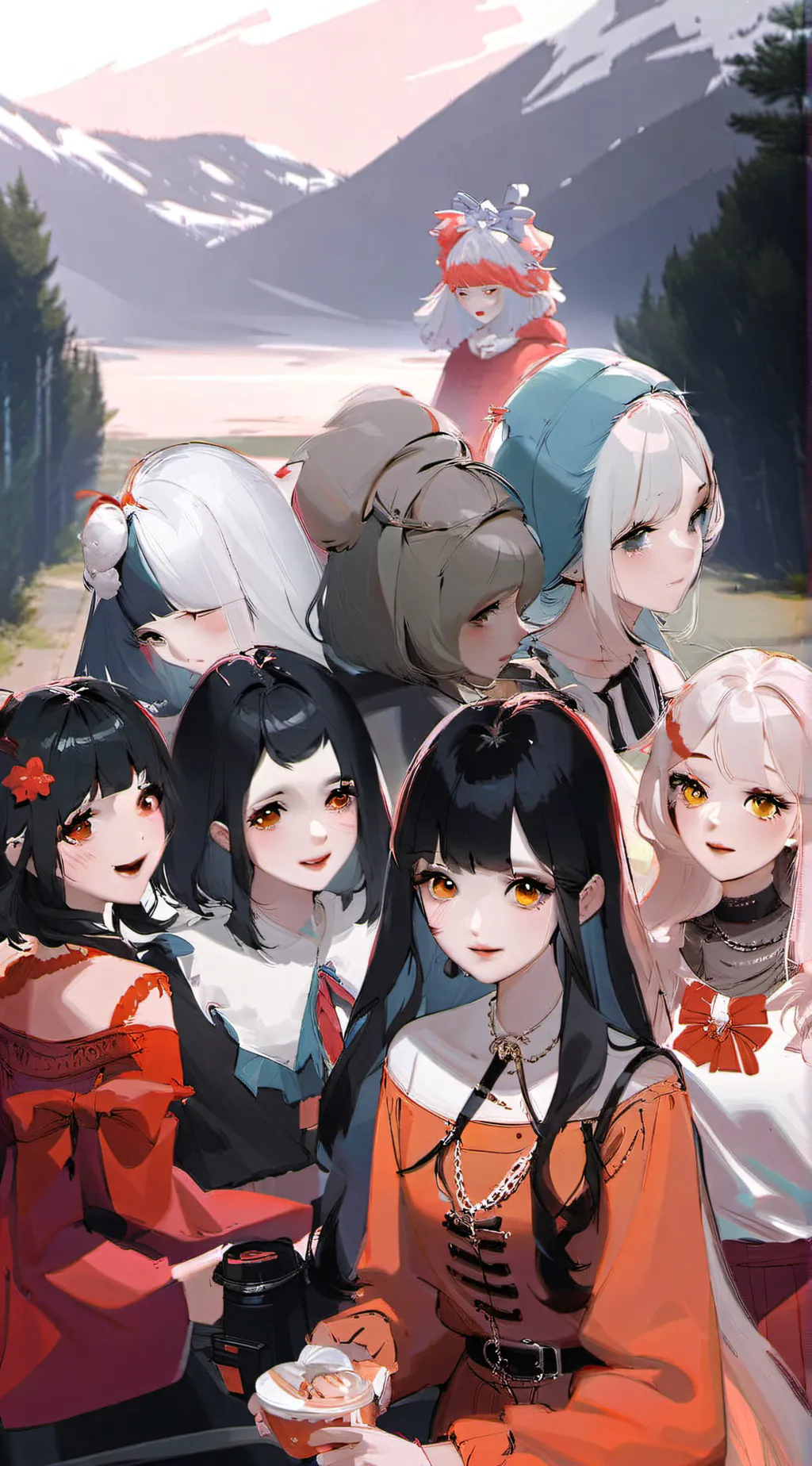ai character: Girls Only World background