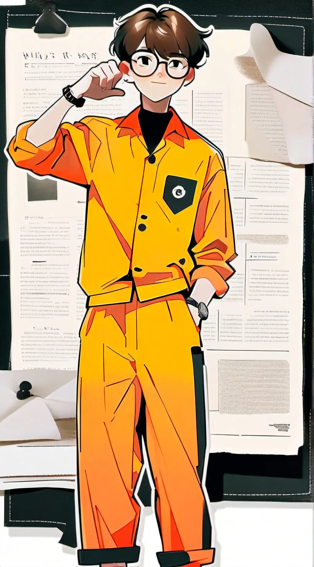 ai character: Vector background