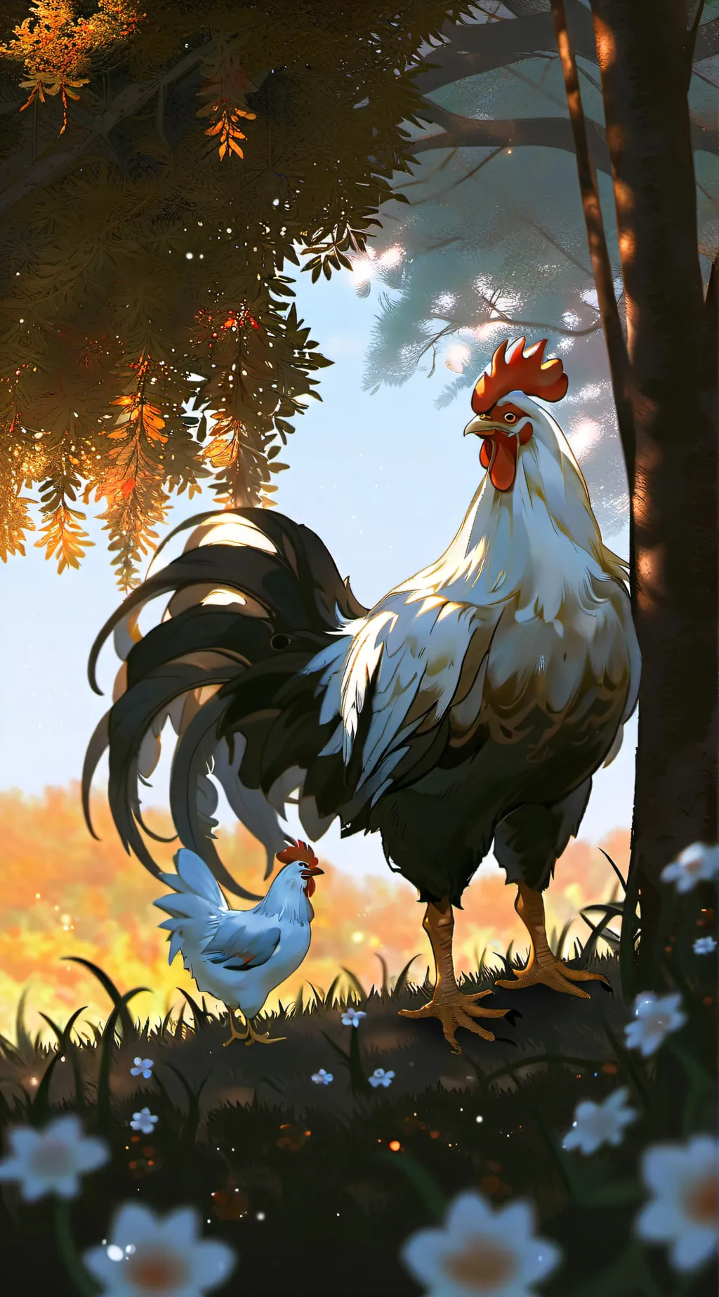 ai character: Warrior Chickens background