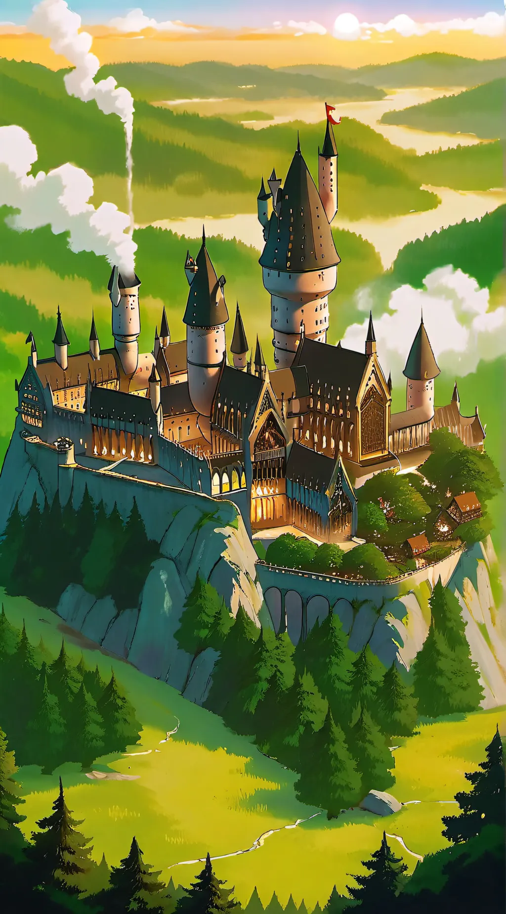 ai character: Hogwarts  background