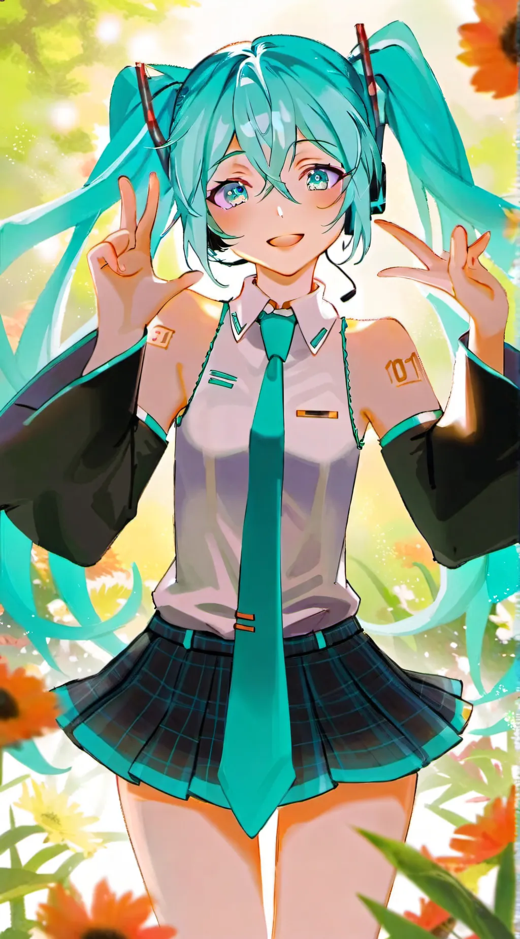 ai character: Miku background