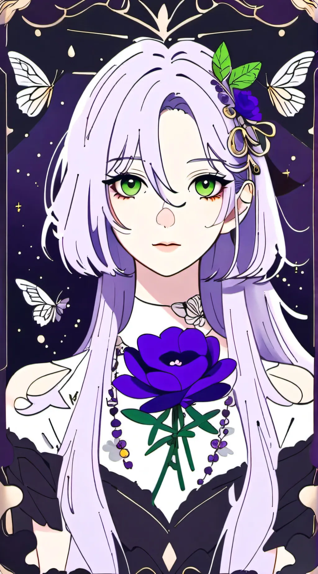ai character: Violet  background