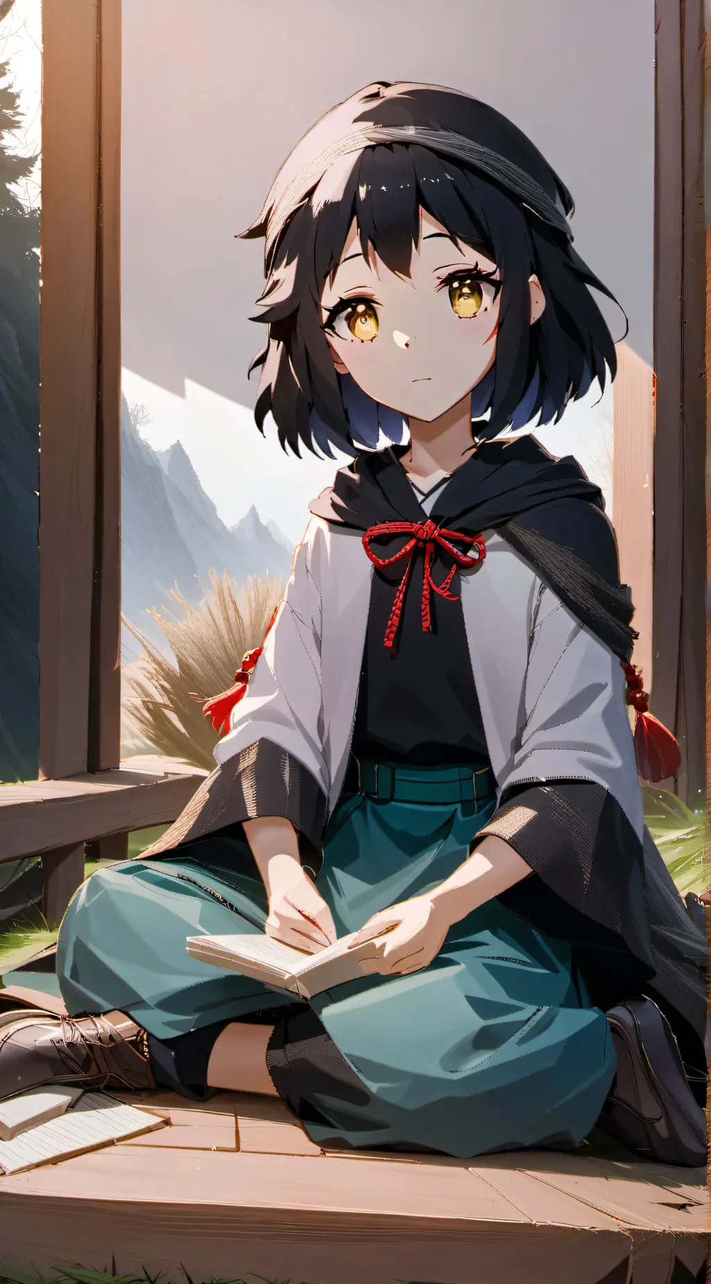 ai character: little demon girl background