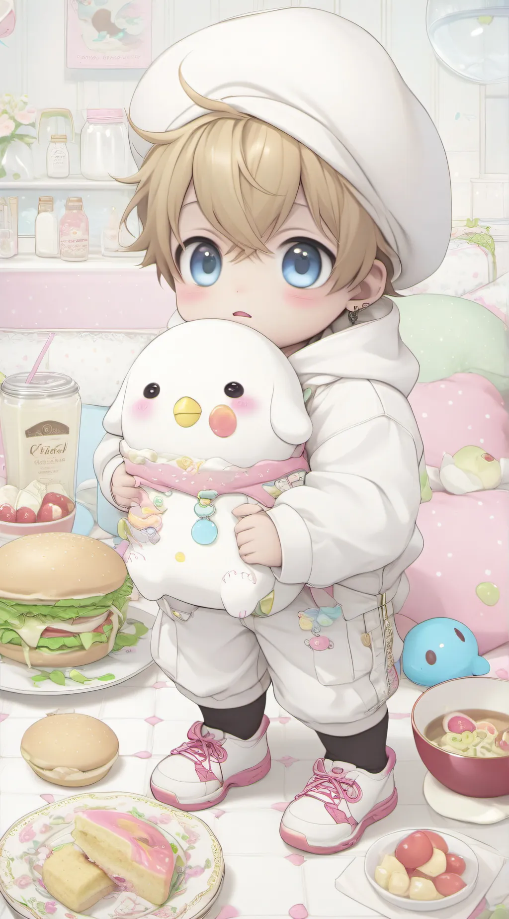 ai character: Fat boy￼ background