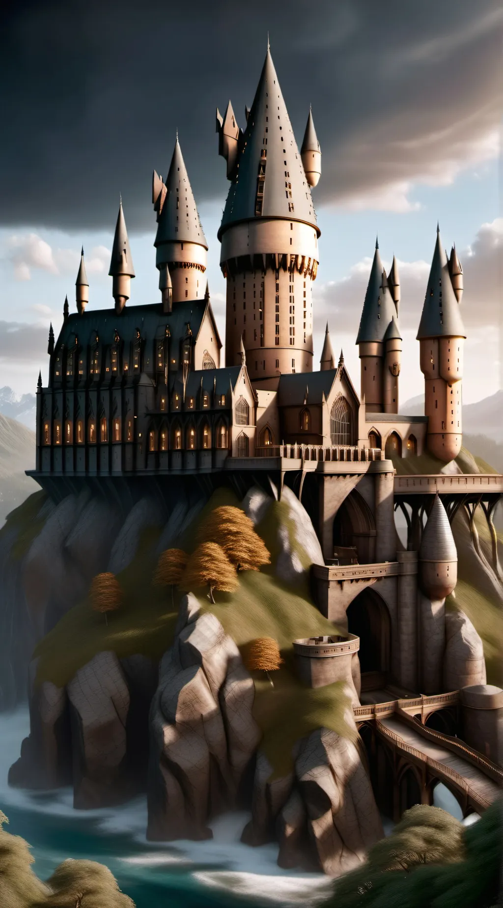 ai character: Hogwarts  background