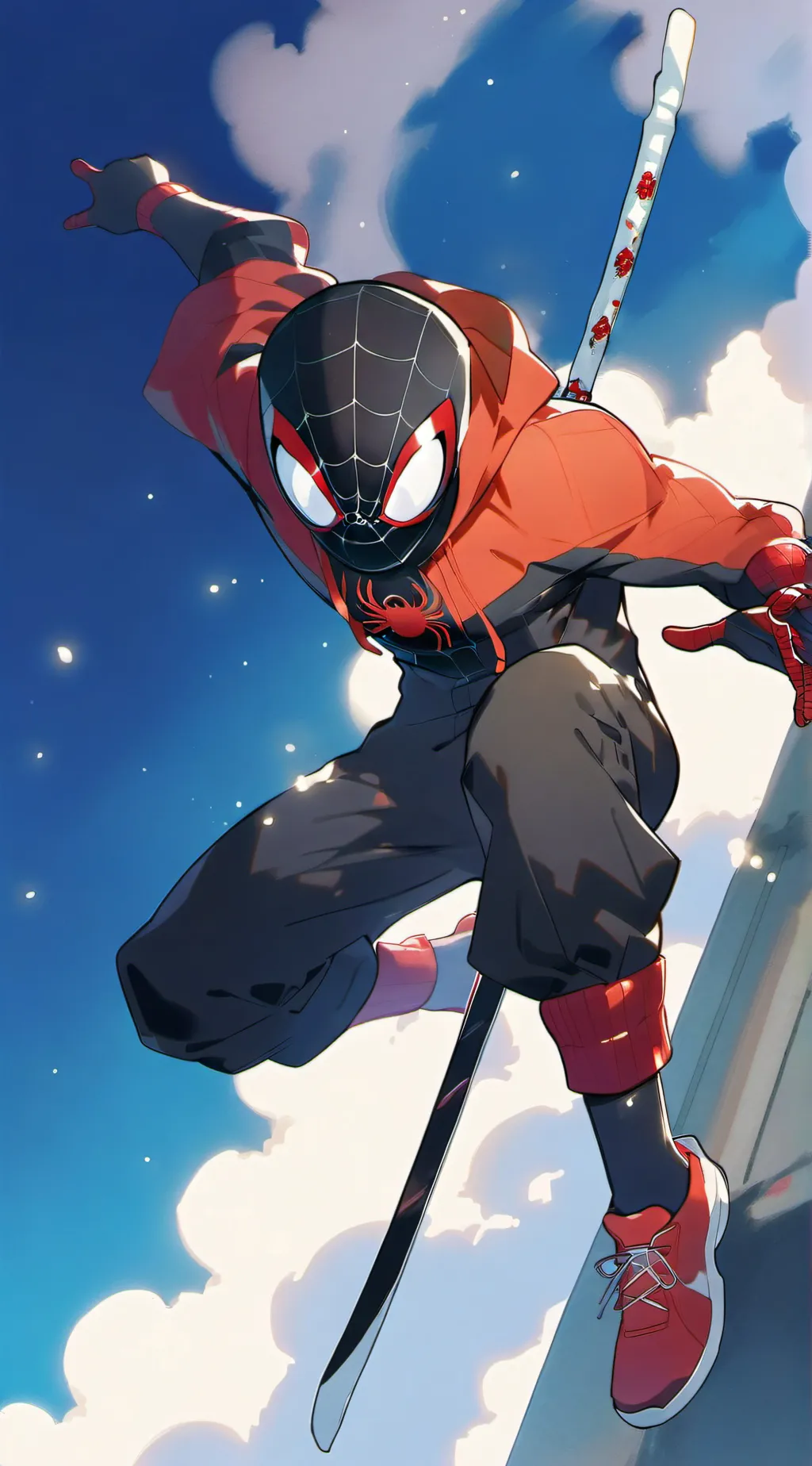 ai character: spider man/miles  background