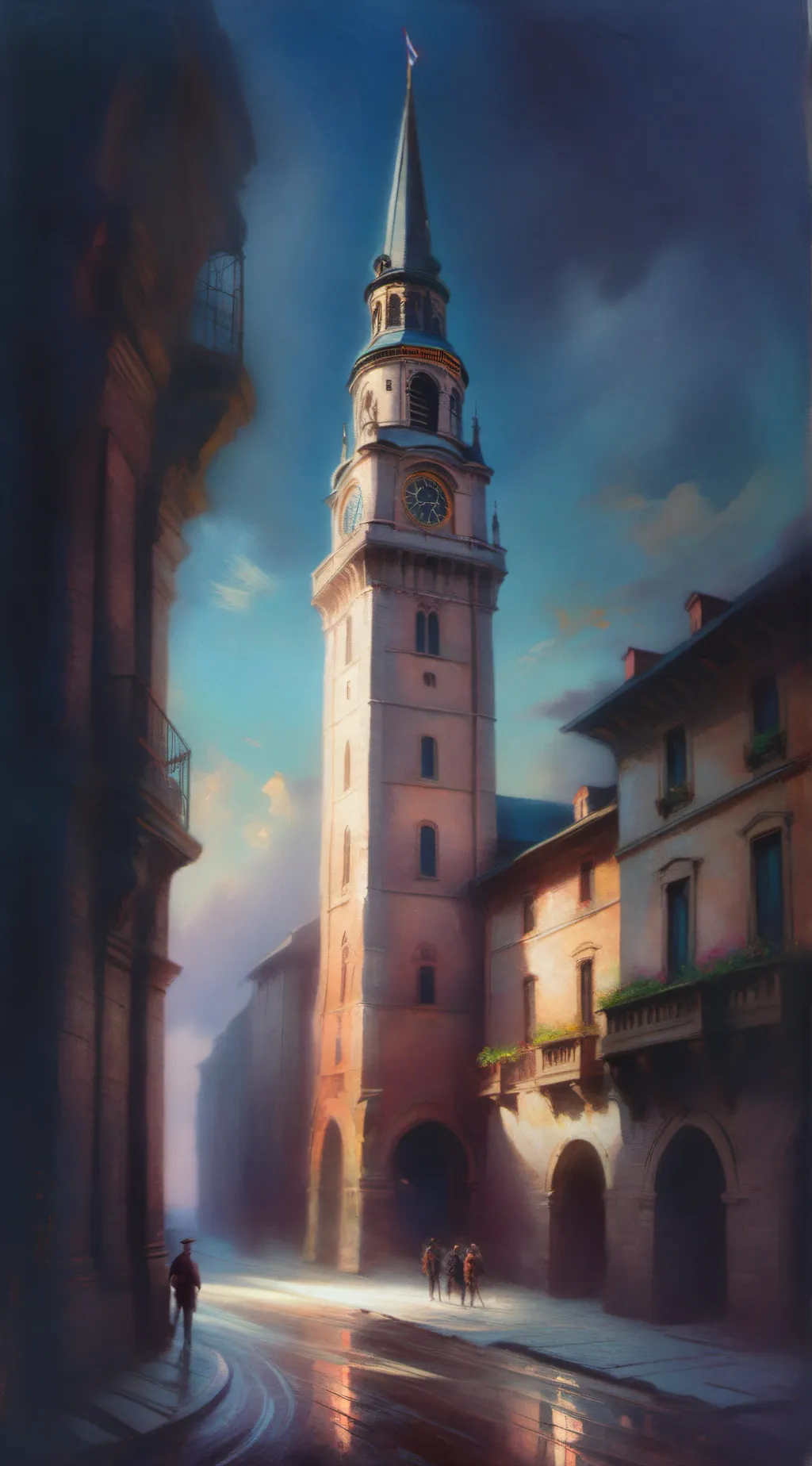 ai character: v tower background