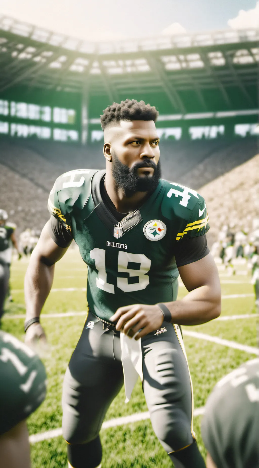 ai character: Vr nfl 25 background