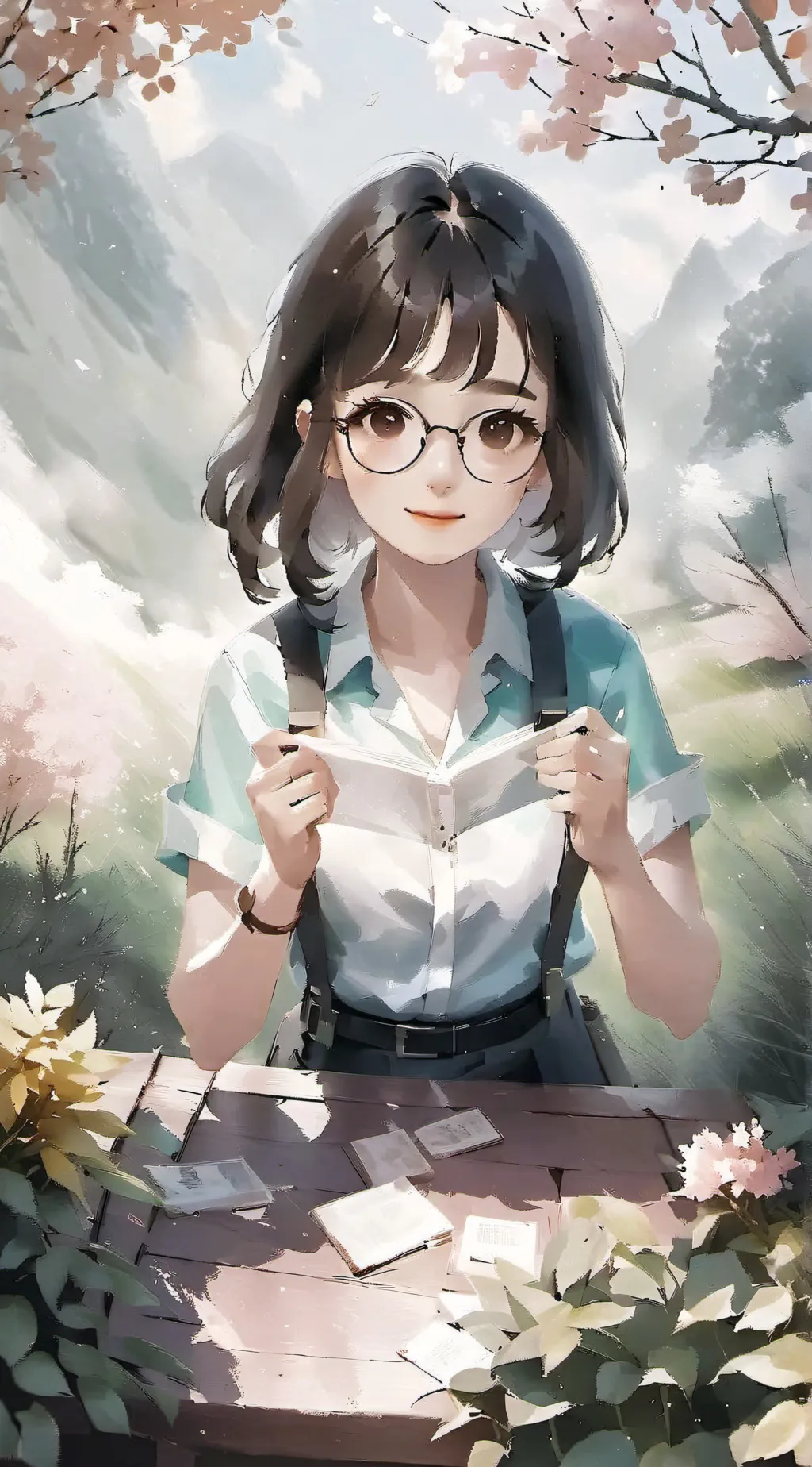 ai character: Nerd 👹👹👹👹👹 background