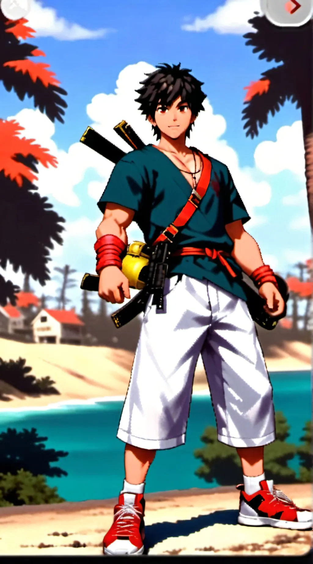 ai character: sus tattoo artish background