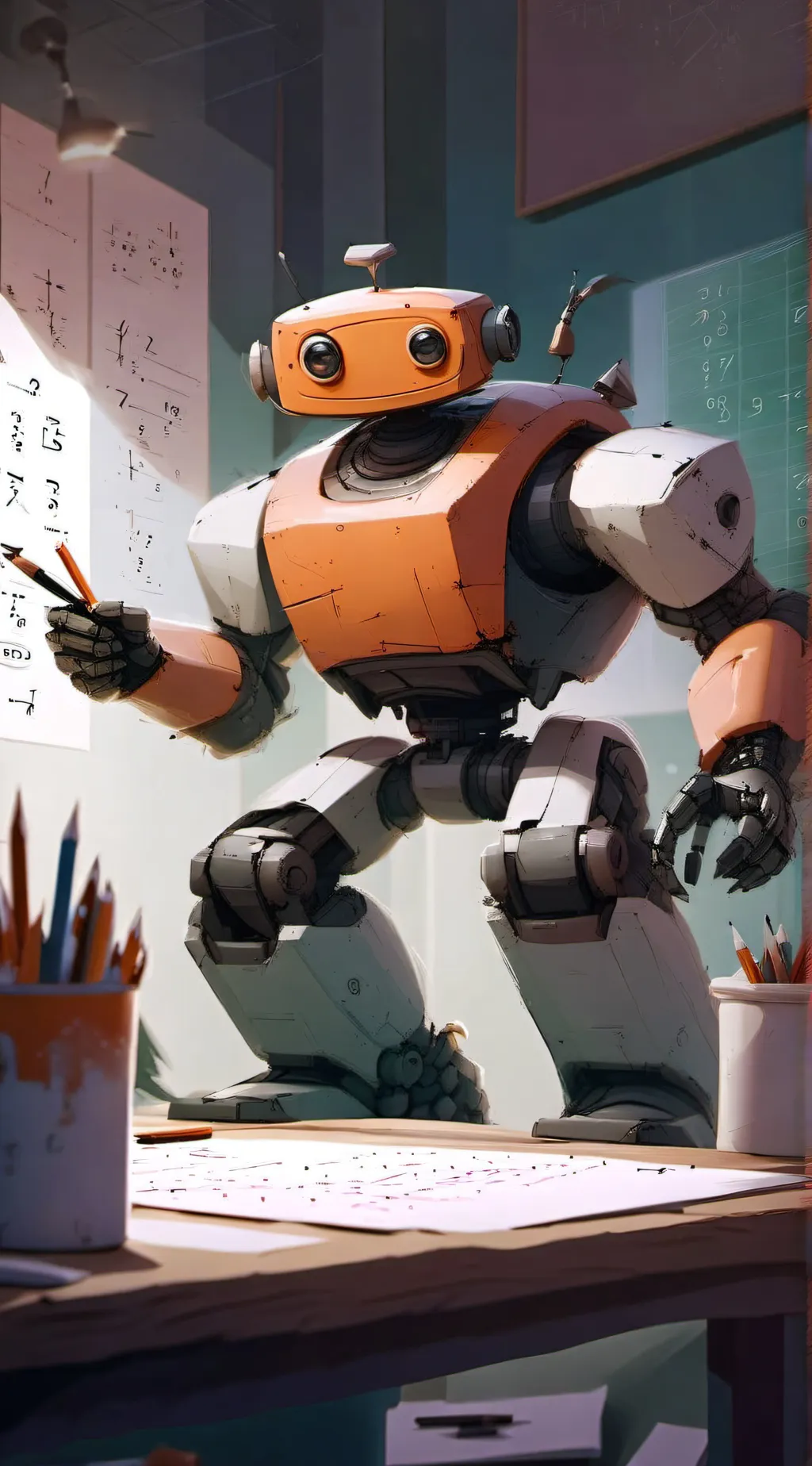 ai character: AI teacher background