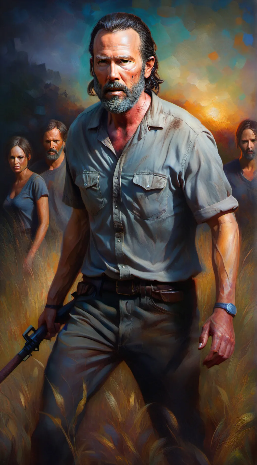 ai character: the walking dead  background