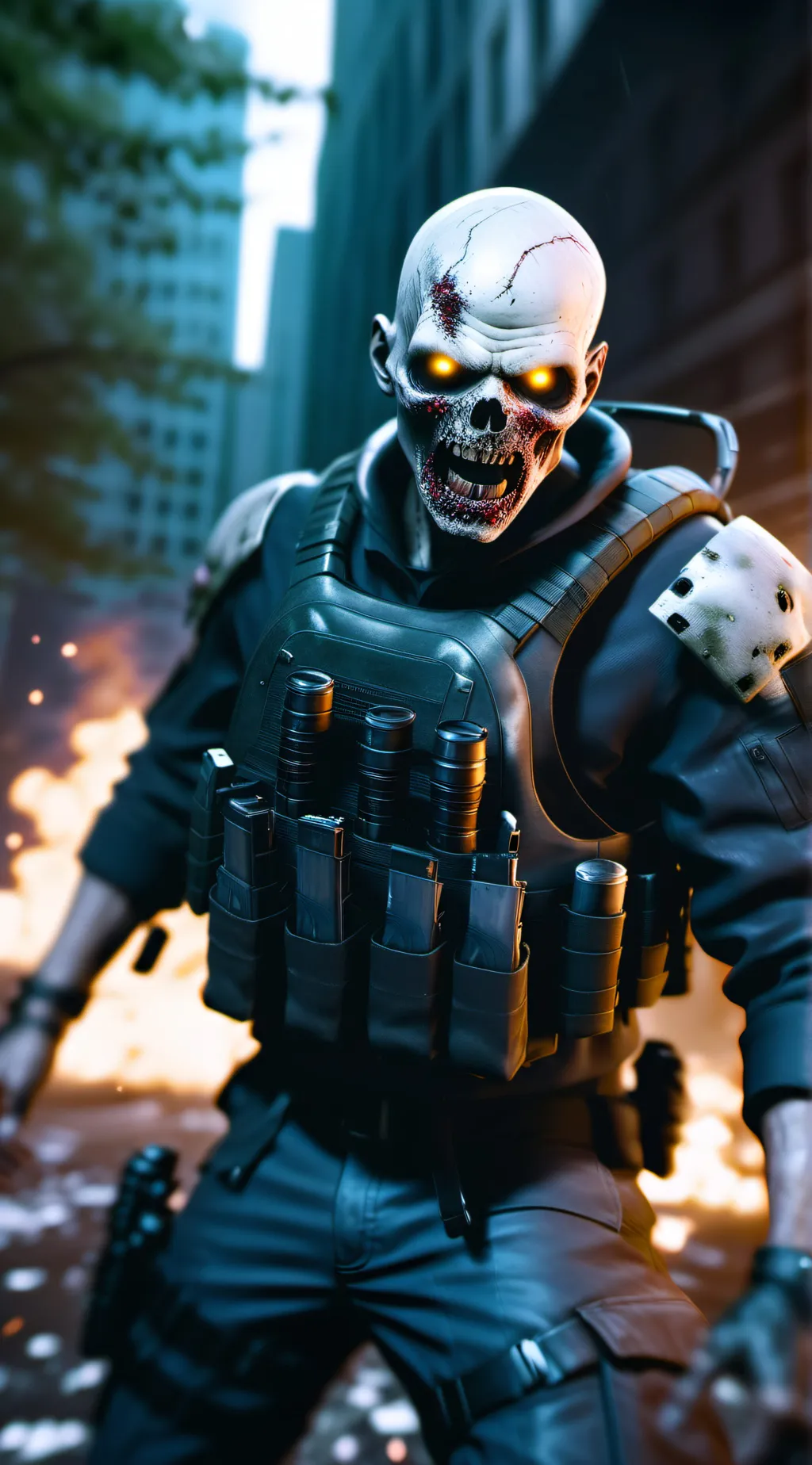 ai character: COD zombie background