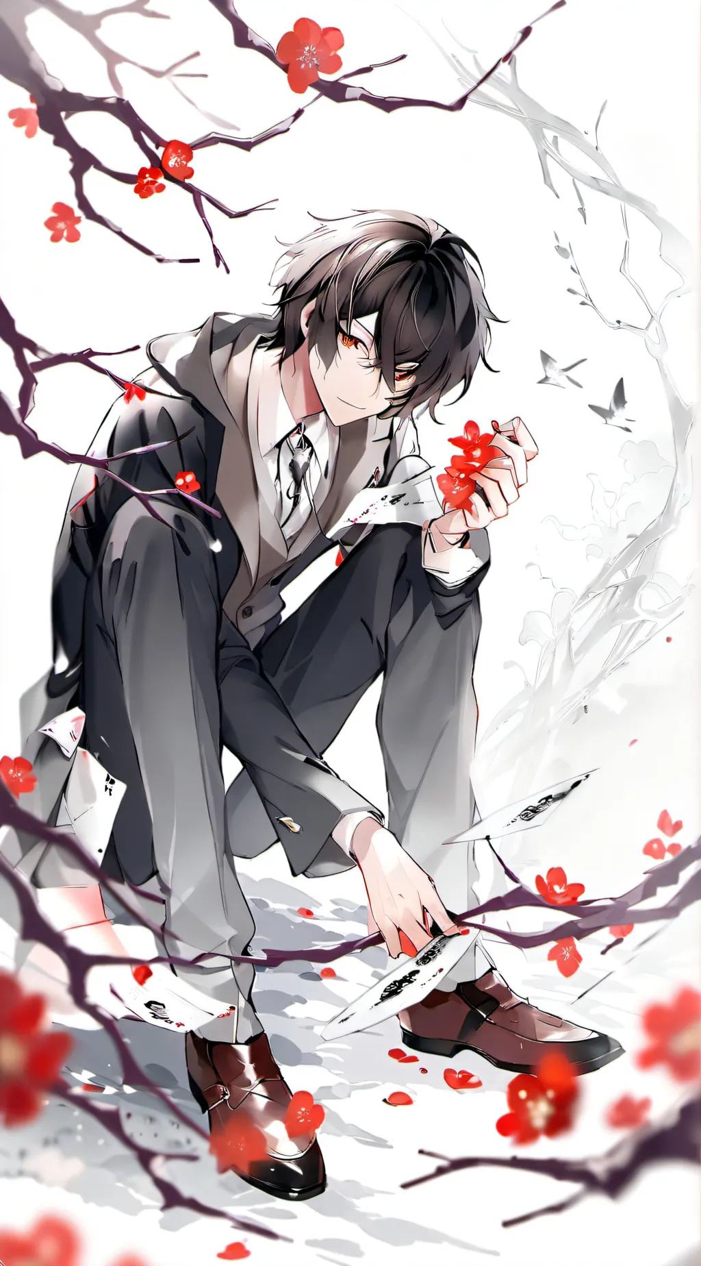ai character: Dazai Osamu BSD  background
