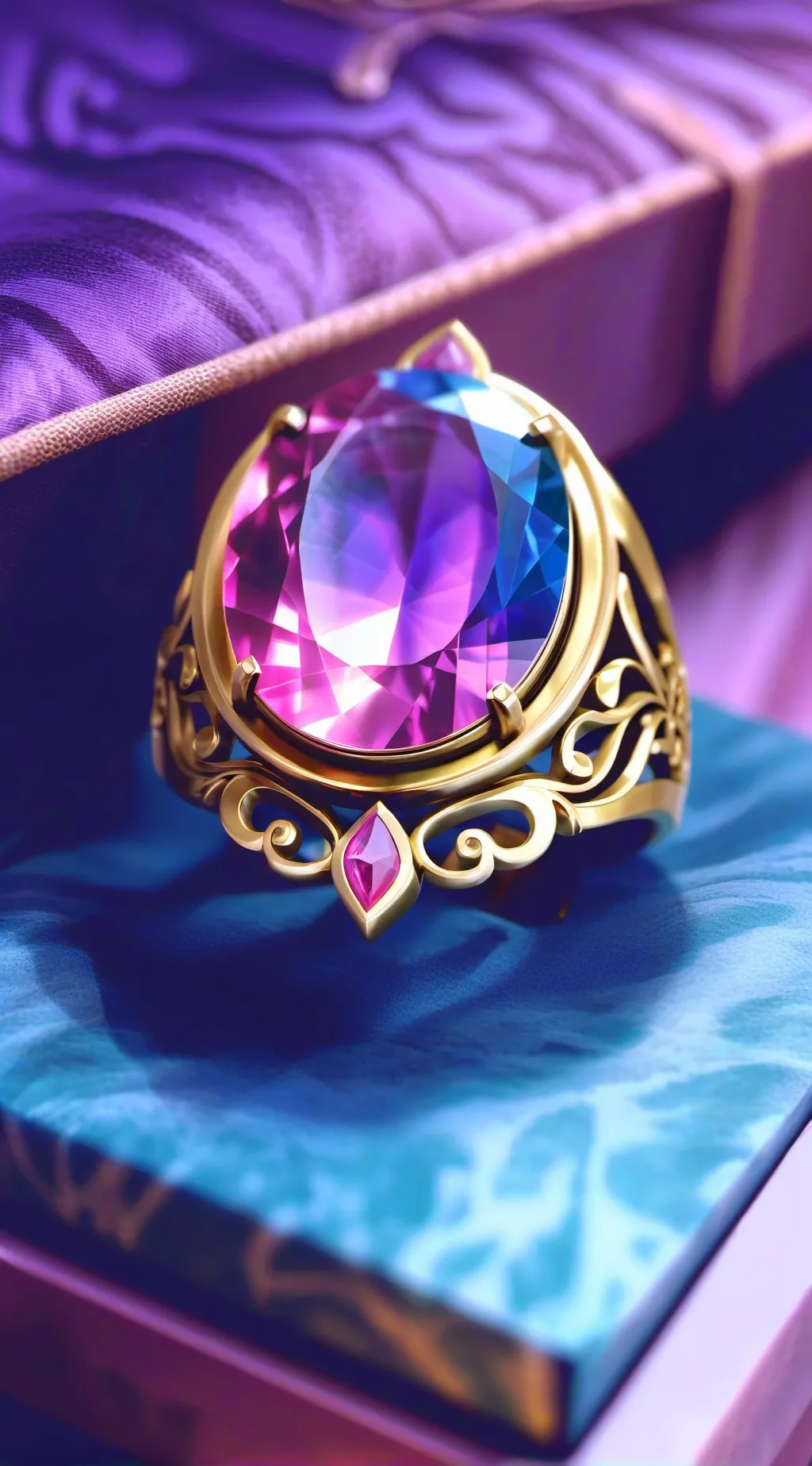 ai character: anthrofur gemstone background