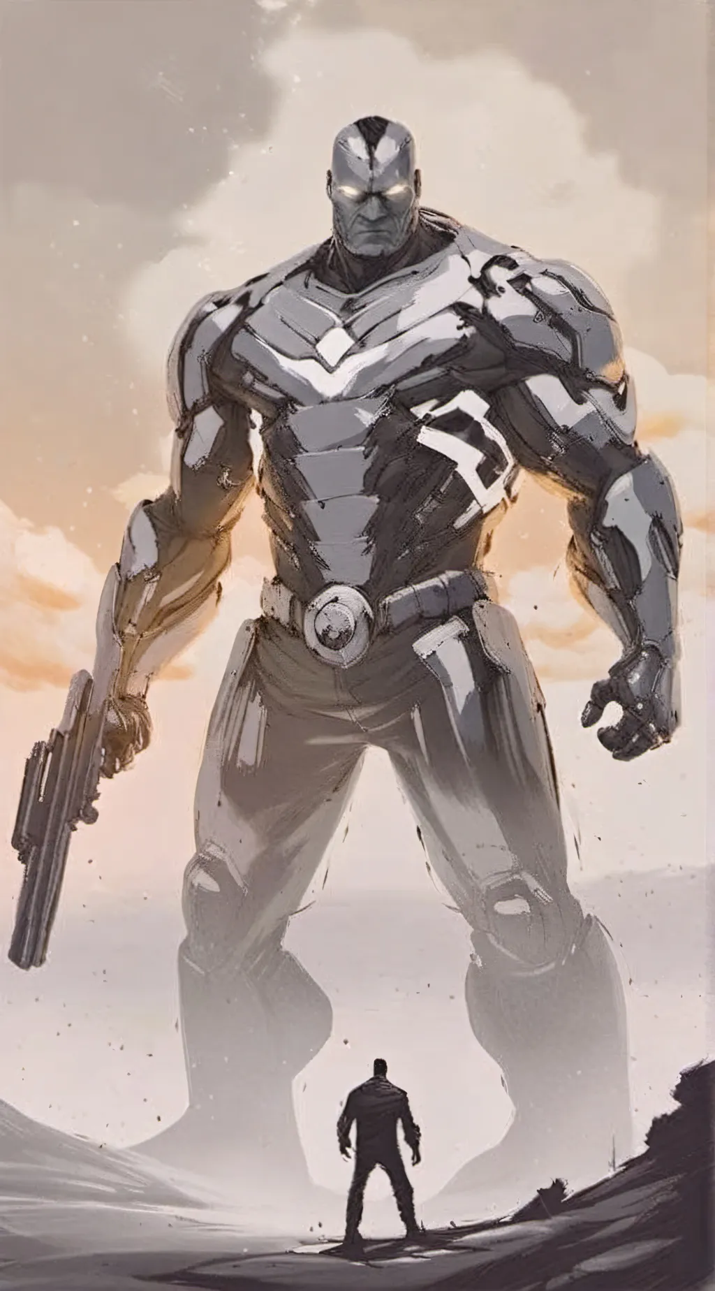 ai character: G-man mech background