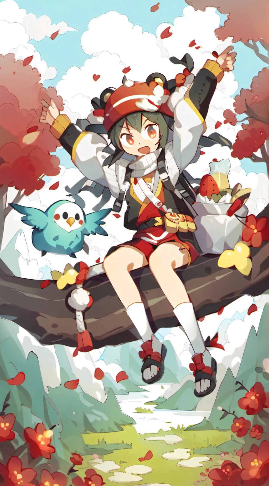 ai character:  katsuki and shoto background