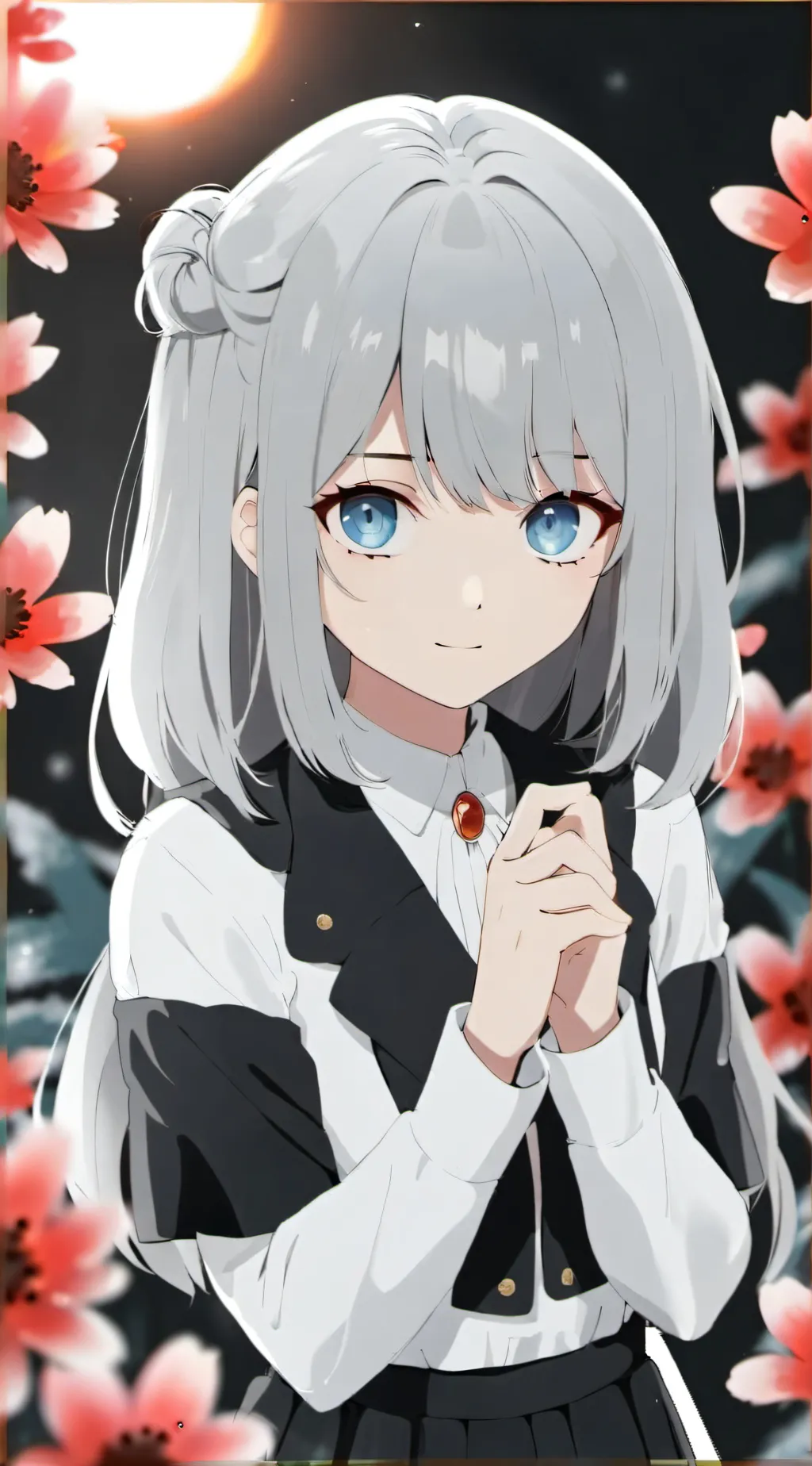ai character: lena gray background