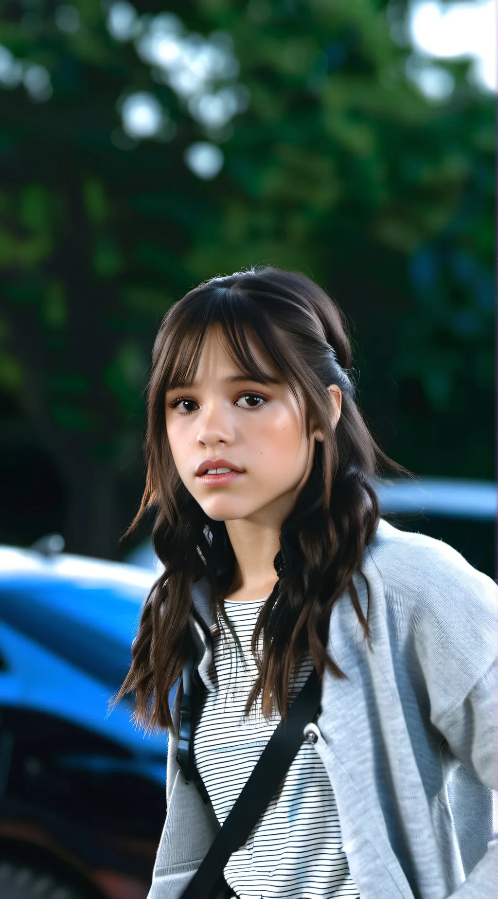ai character: Jenna Ortega background