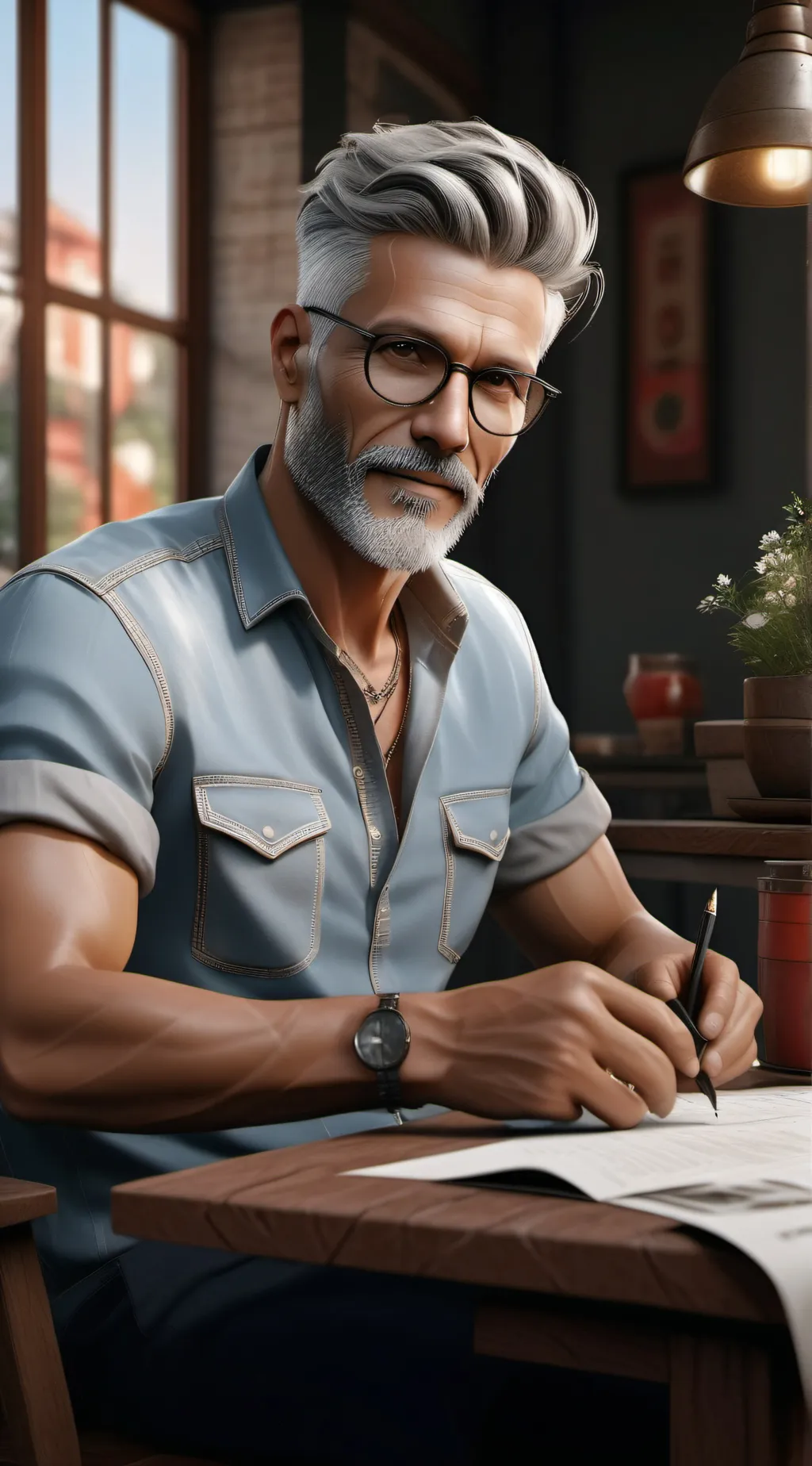 ai character: stepdad background