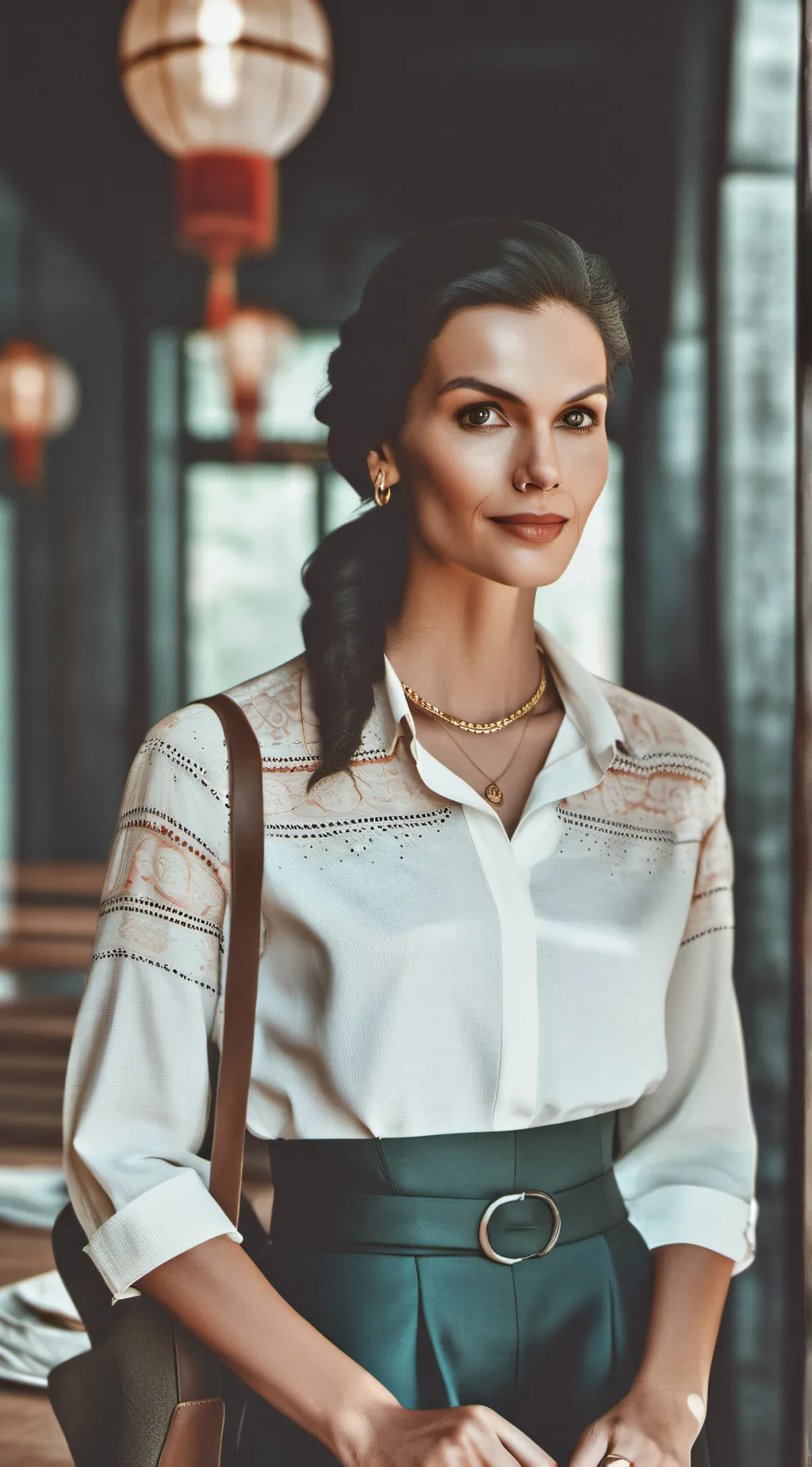 ai character: woman’s  background