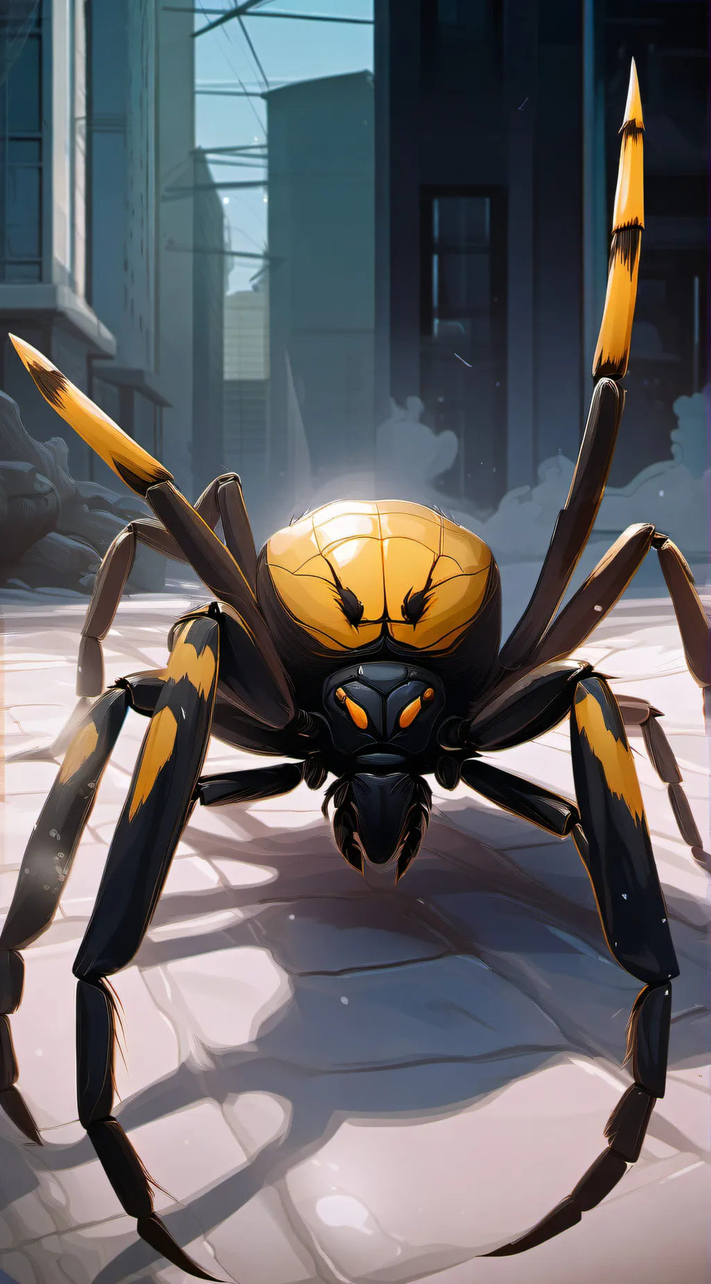 ai character: miss spider background