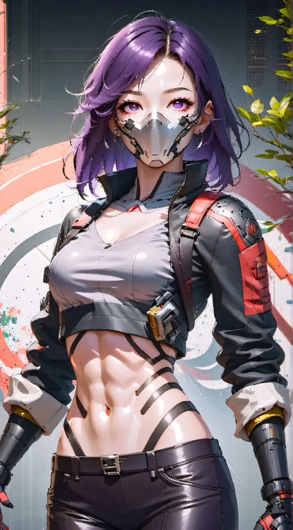 ai character: Violet background