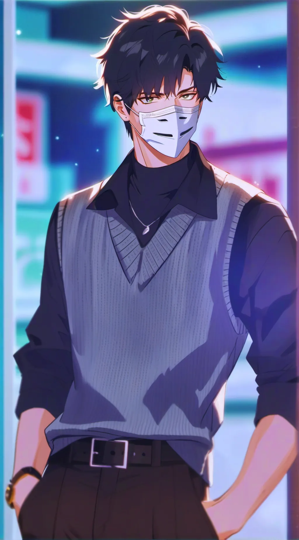 ai character: zane from aphmau🖤🩶 background