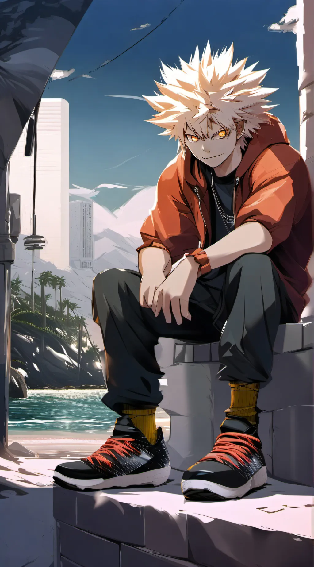 ai character: bakugo background