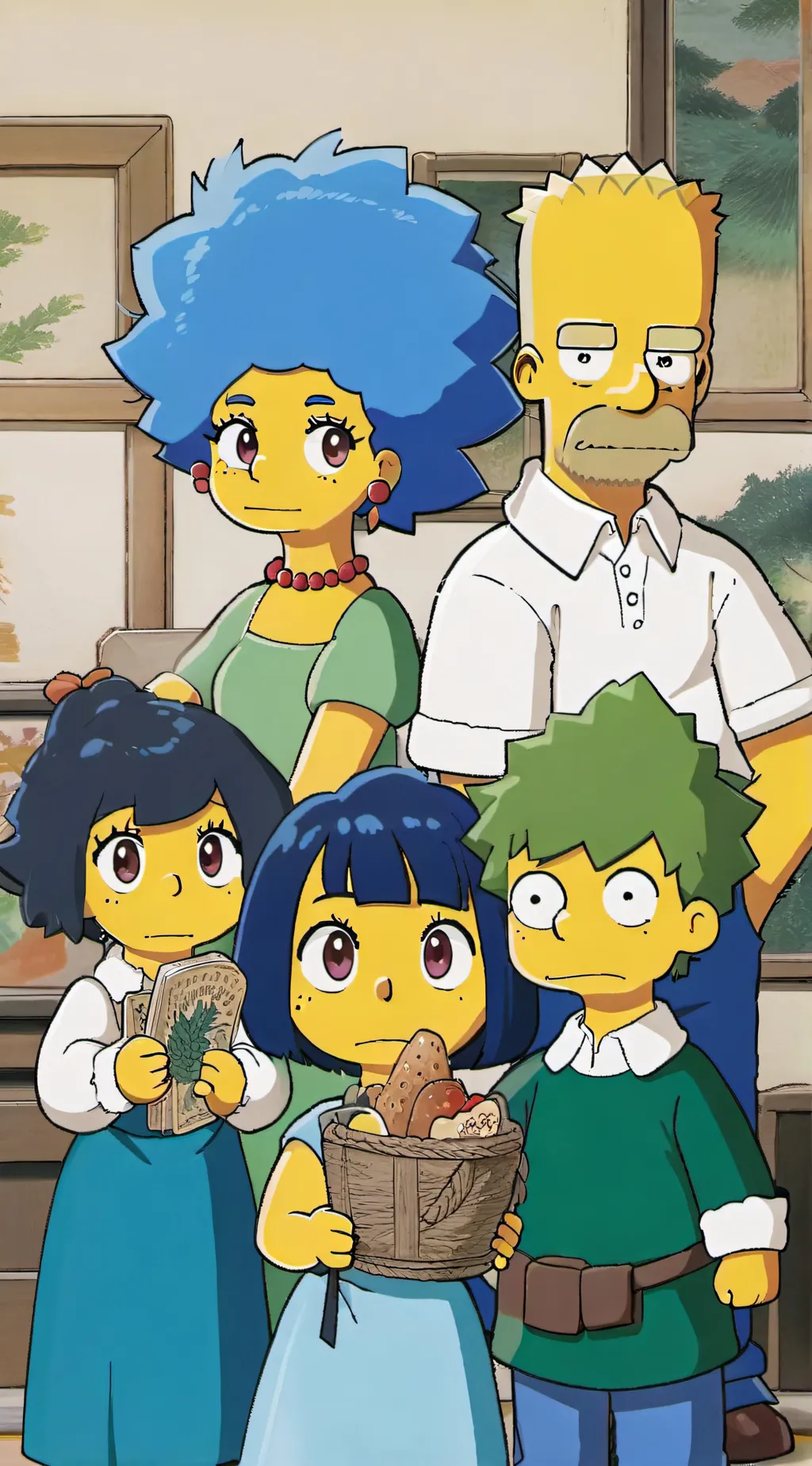 ai character: Simpsons background