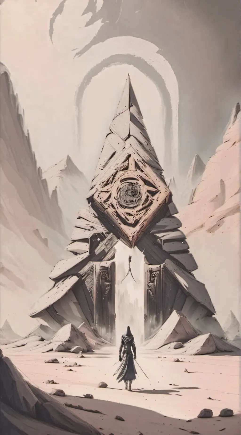 ai character: The pyramid  background