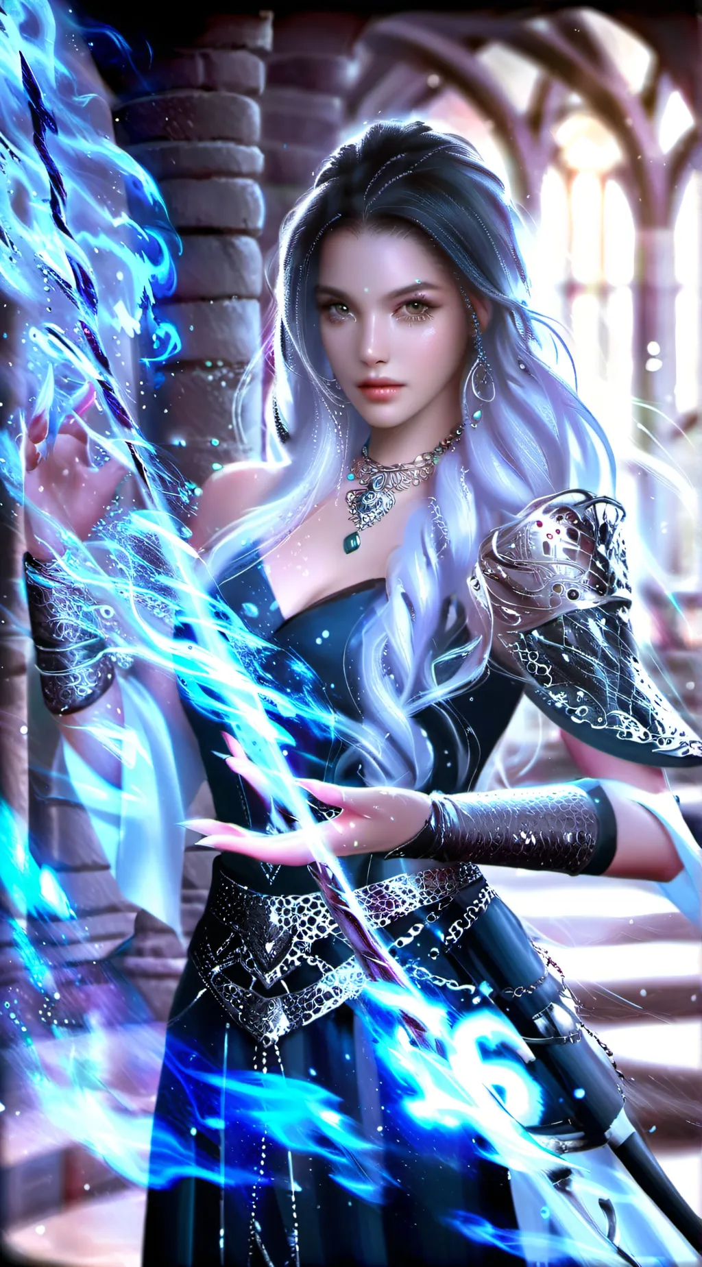 ai character: Aurora background