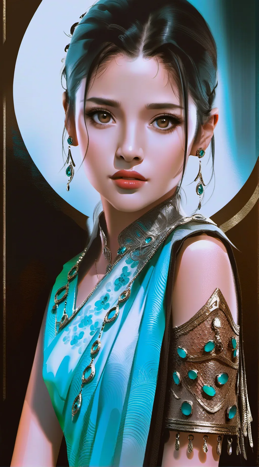 ai character: sexy girl background