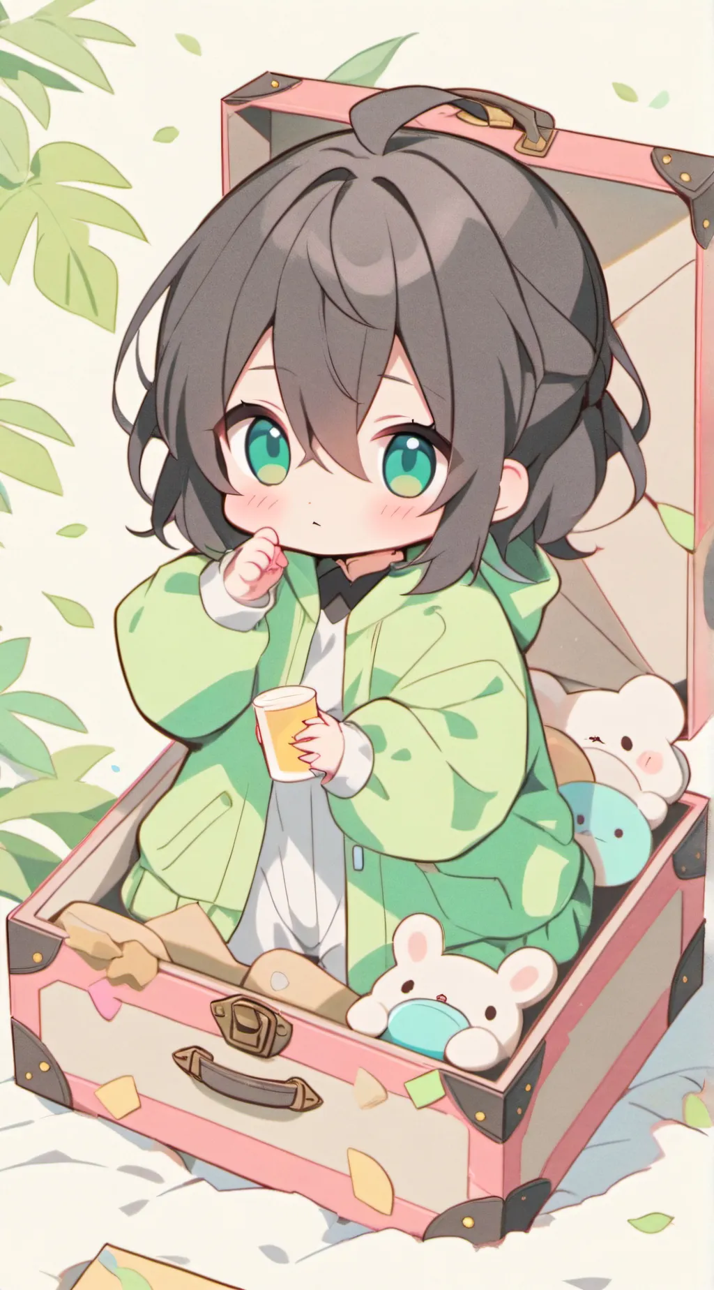 ai character: baby  background