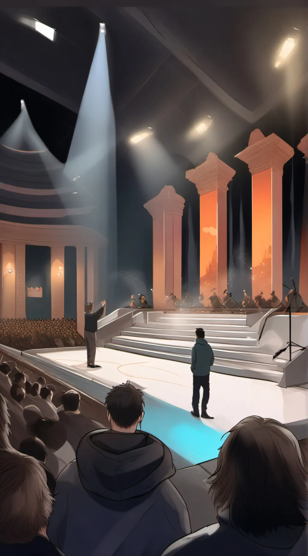 ai character: Fpe concert background