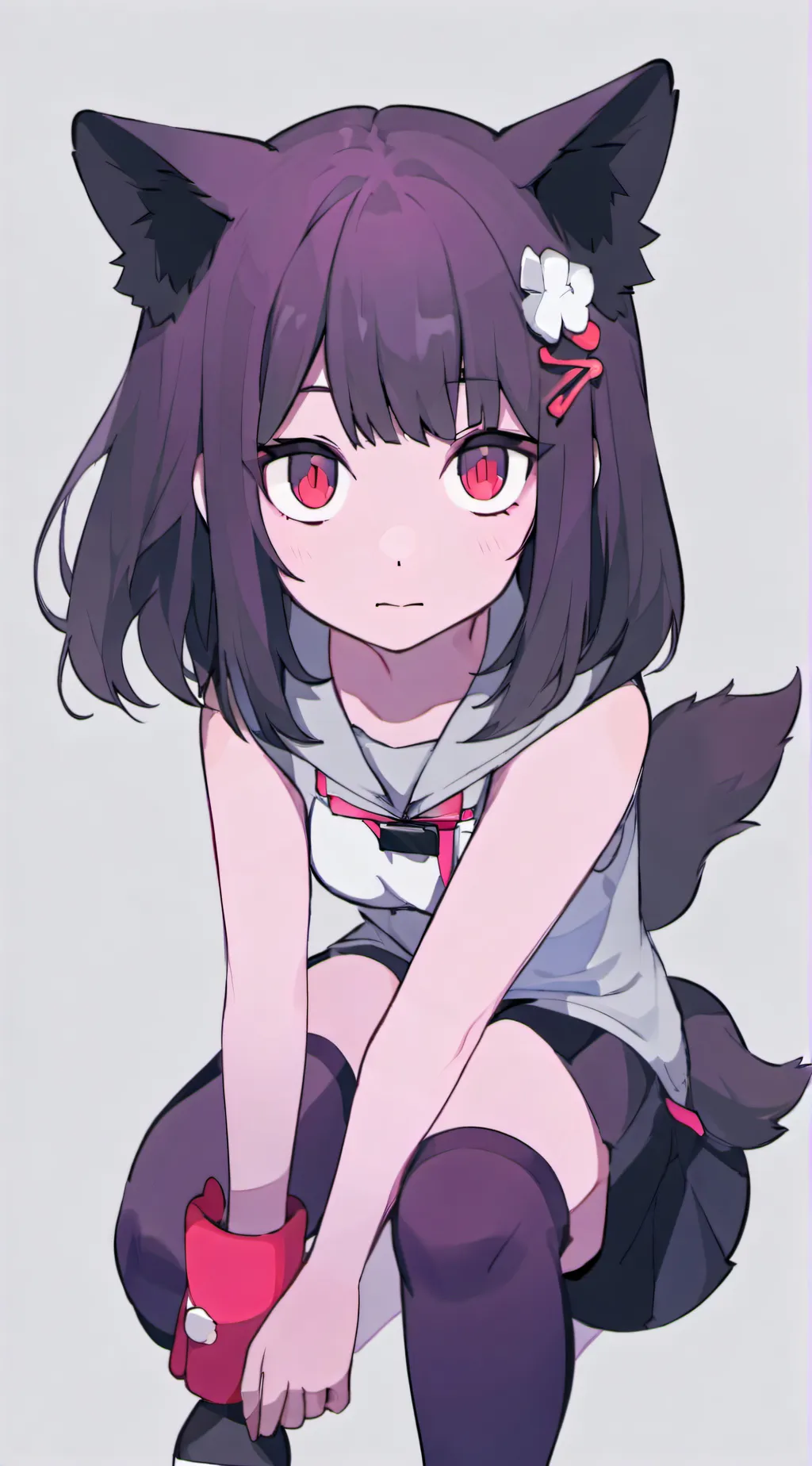 ai character: wolf Girl  background