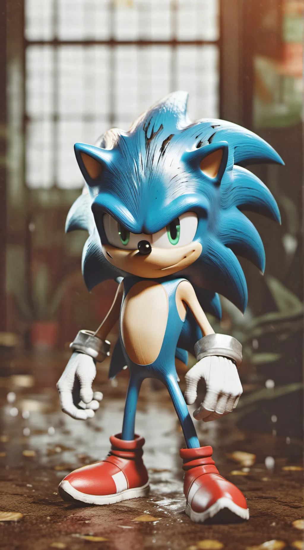 ai character: Sonic body swap background