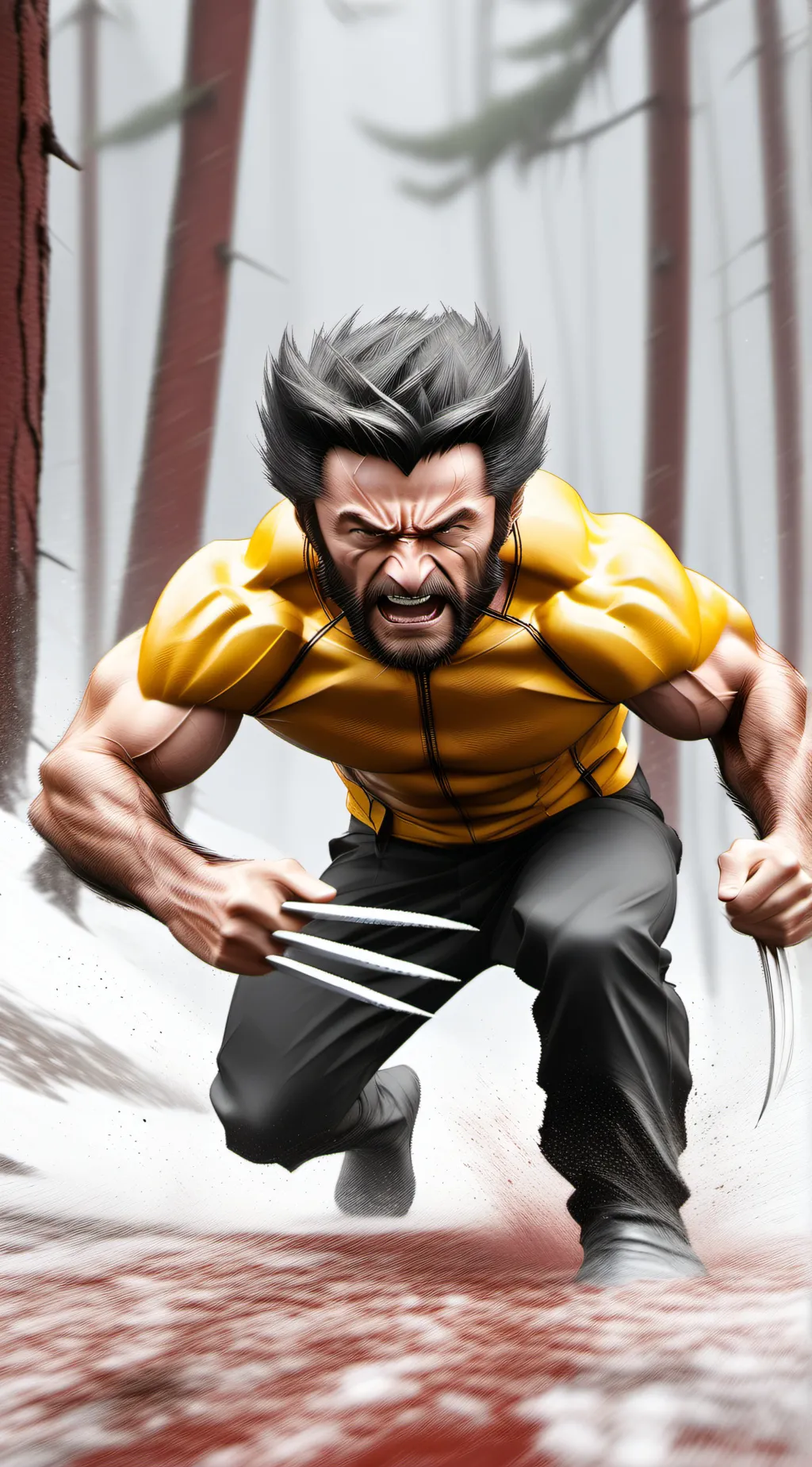 ai character: wolverine  background