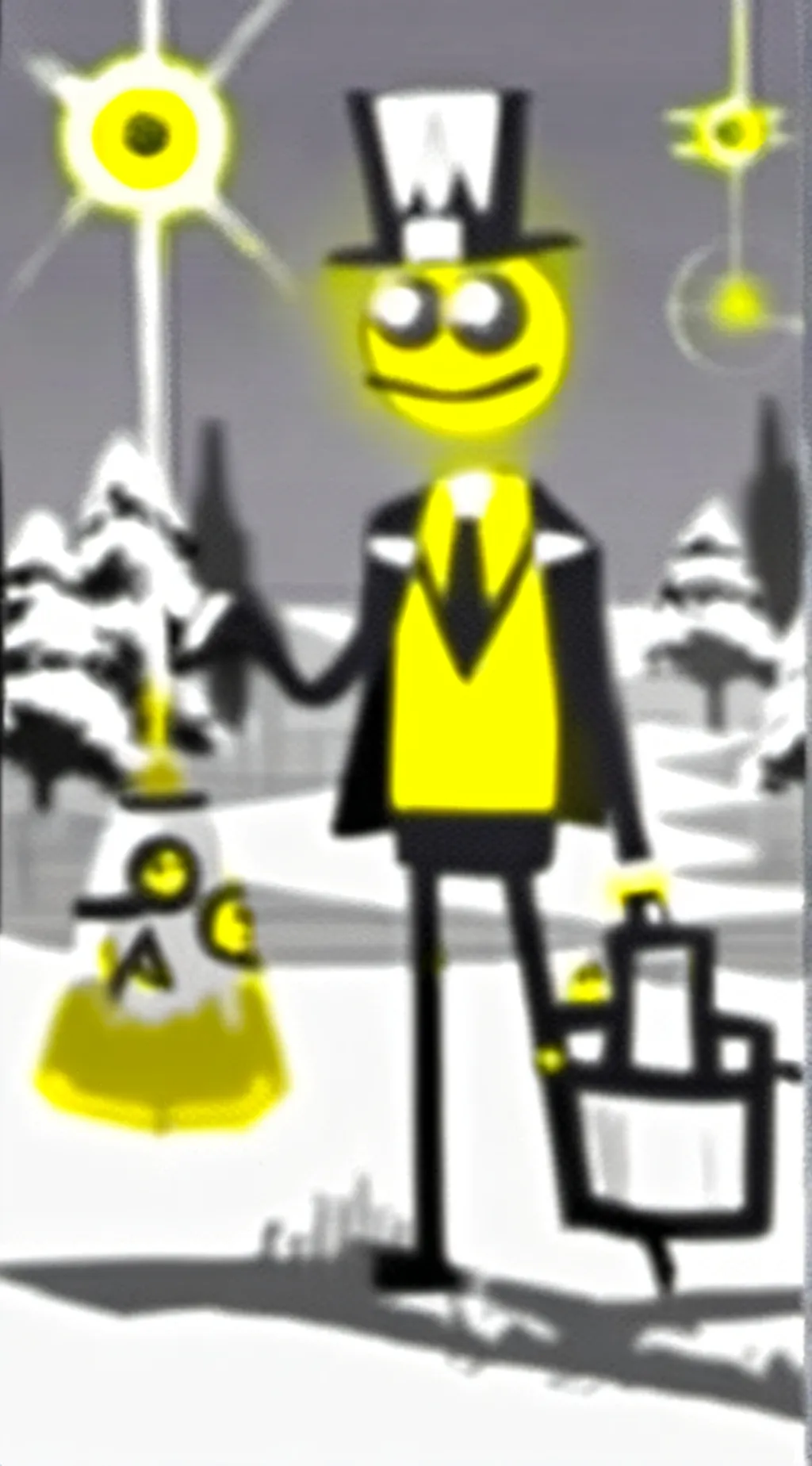 ai character: ‘Bill cipher’ au background